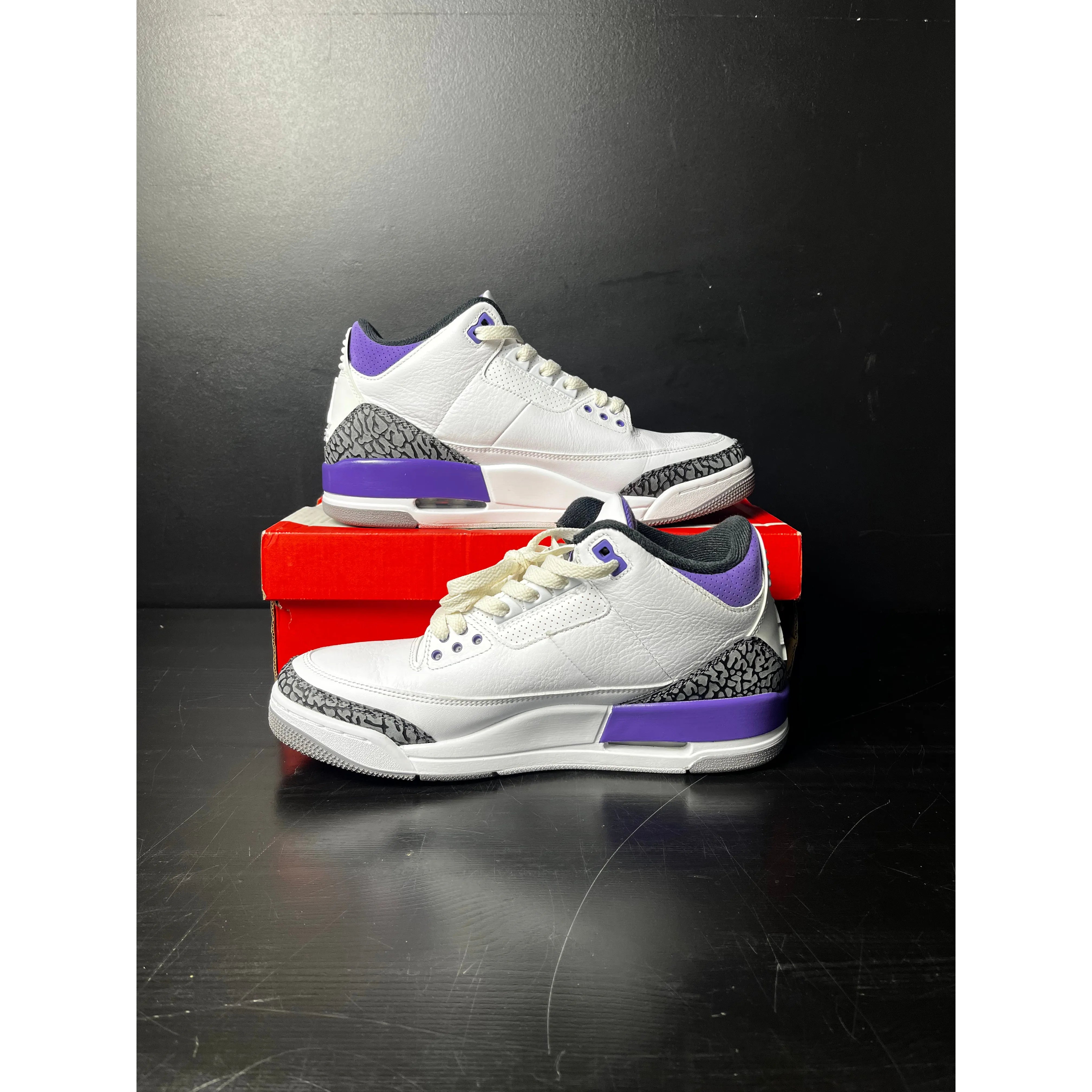 Air Jordan 3 Retro "Dark Iris" **PRE-OWNED** REP BOX