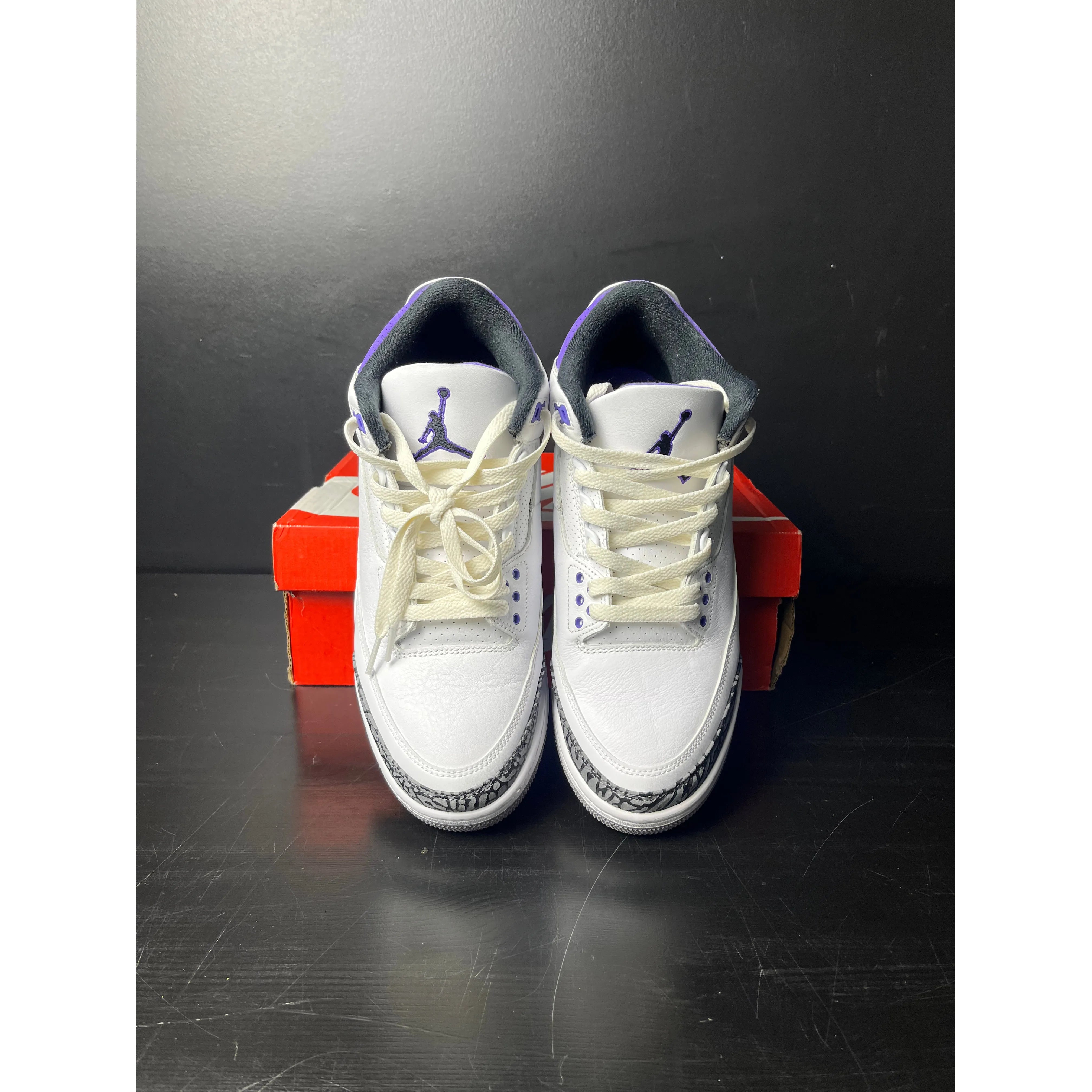 Air Jordan 3 Retro "Dark Iris" **PRE-OWNED** REP BOX