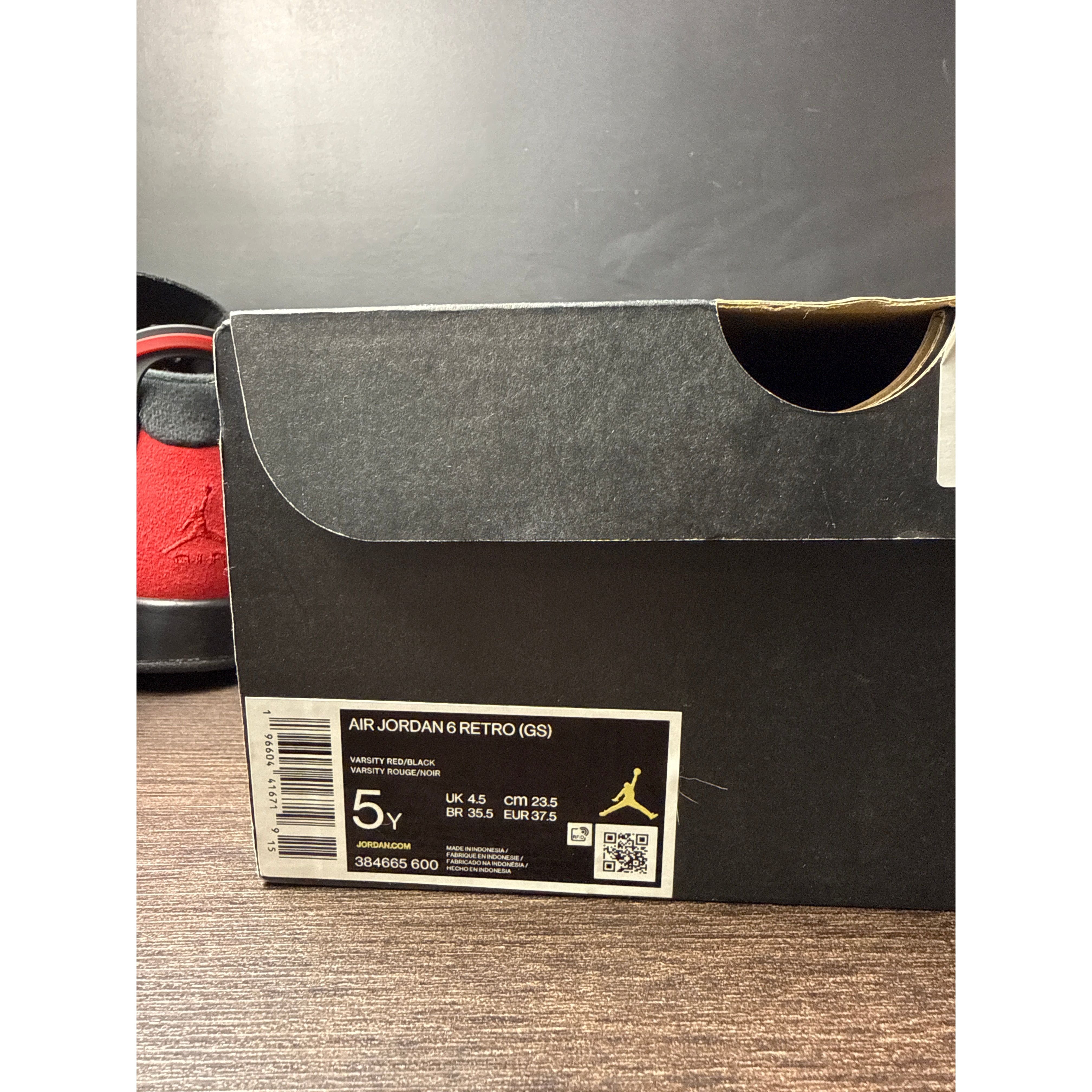 Air Jordan 6 Retro "Toro Bravo" (GS) **PRE-OWNED**