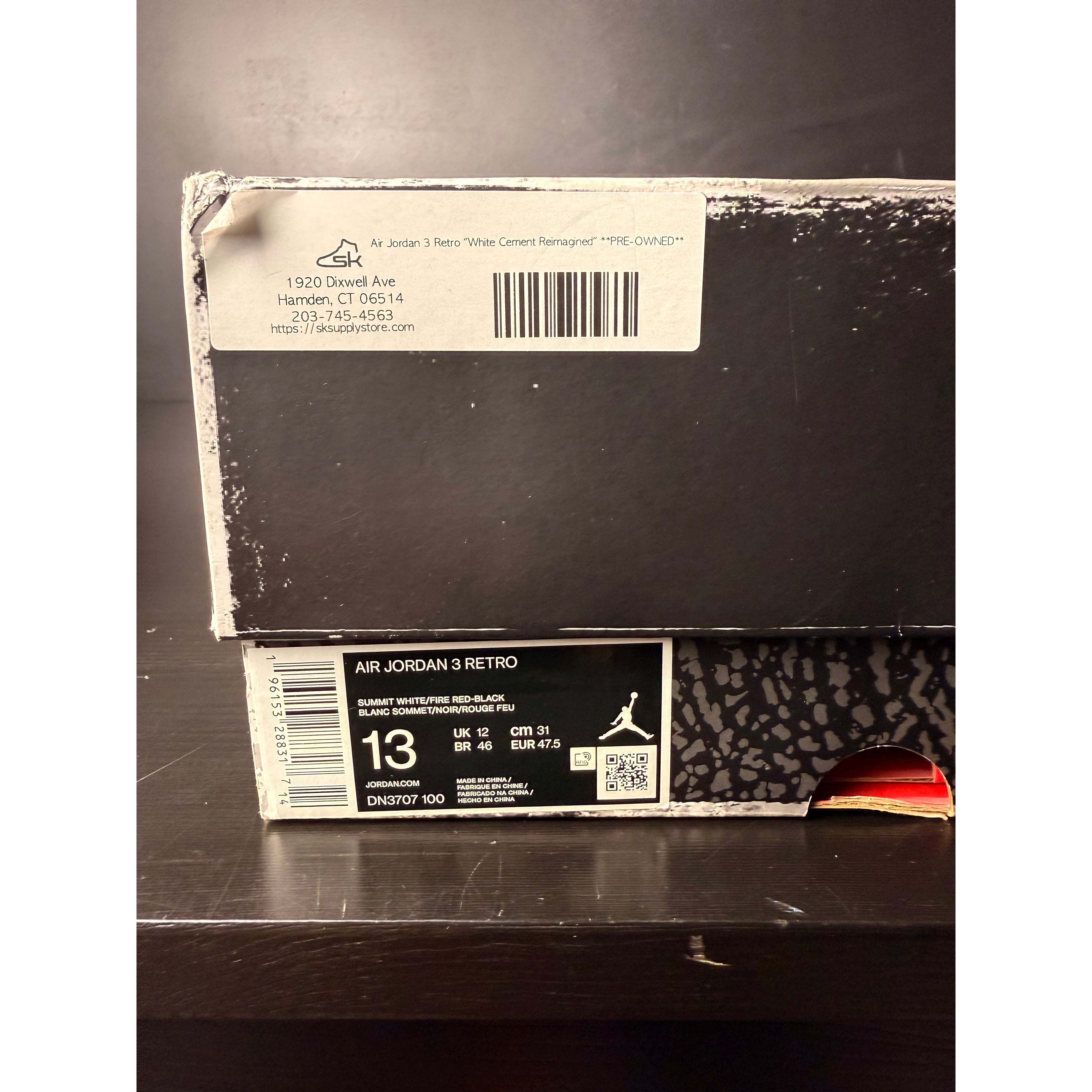 Air Jordan 3 Retro "White Cement" Reimagined **PRE-OWNED**