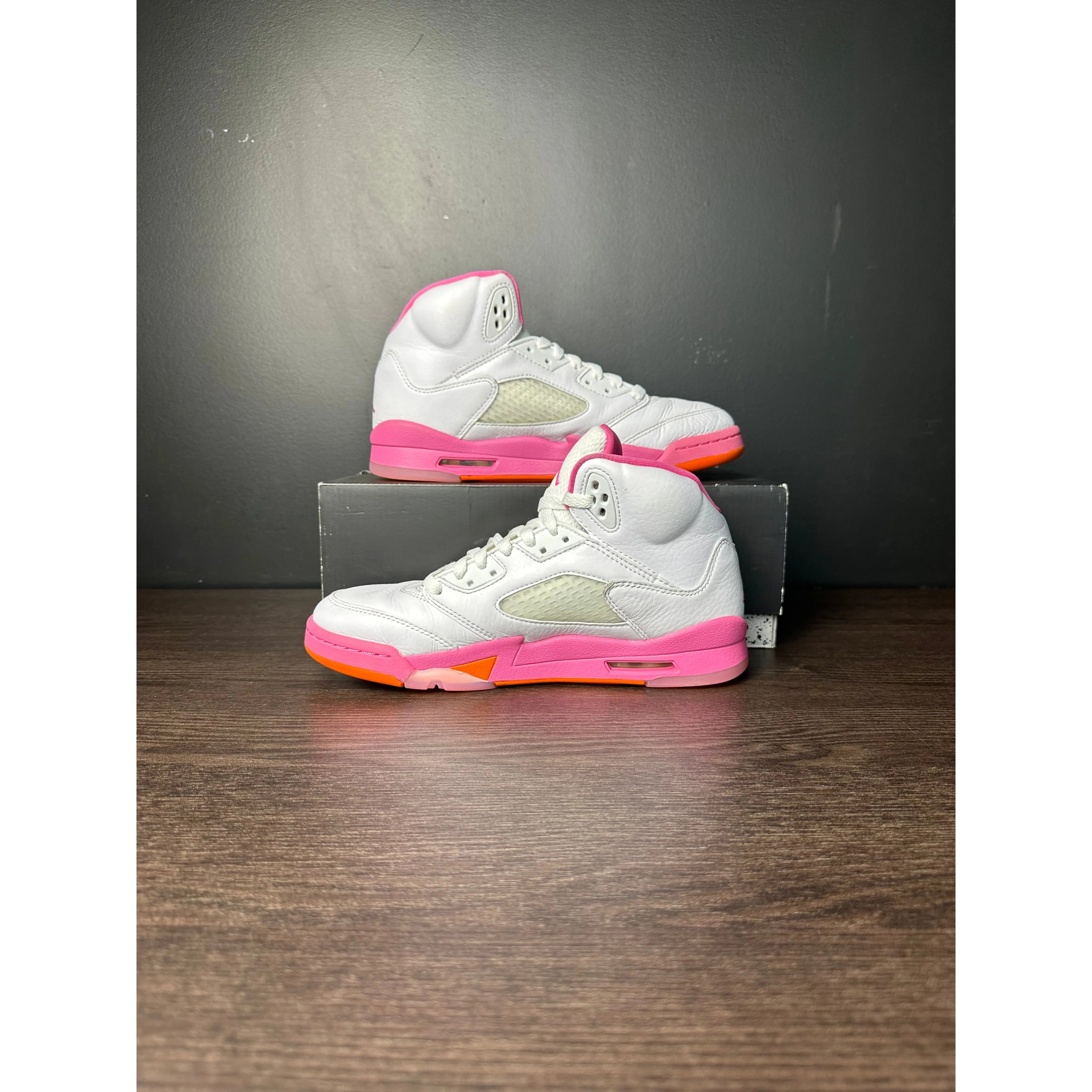 Air Jordan 5 Retro WNBA "Pinksicle Safety Orange" (GS) **PRE-OWNED**