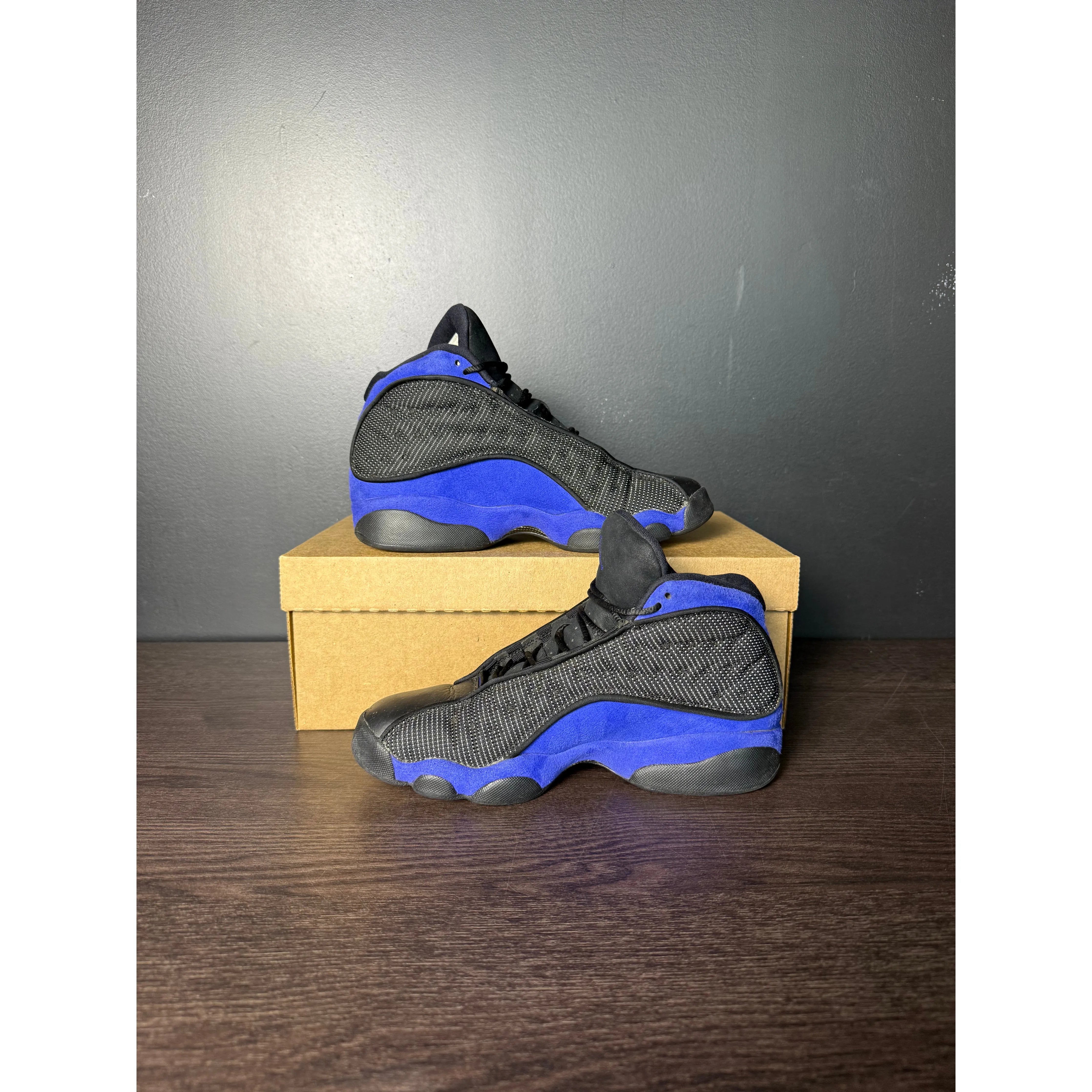 Air Jordan 13 Retro "Black Hyper Royal" (GS) **PRE-OWNED** REP. BOX