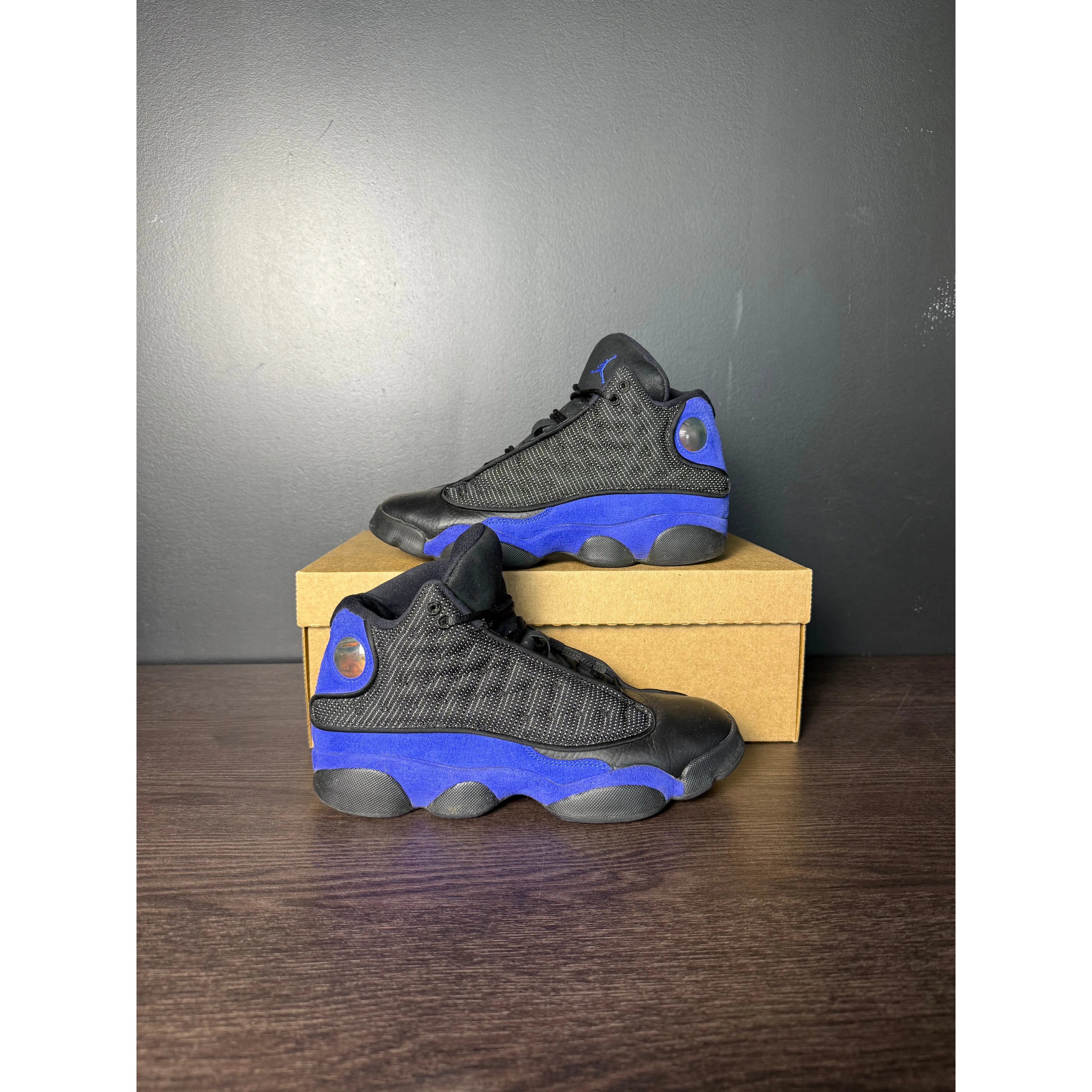 Air Jordan 13 Retro "Black Hyper Royal" (GS) **PRE-OWNED** REP. BOX