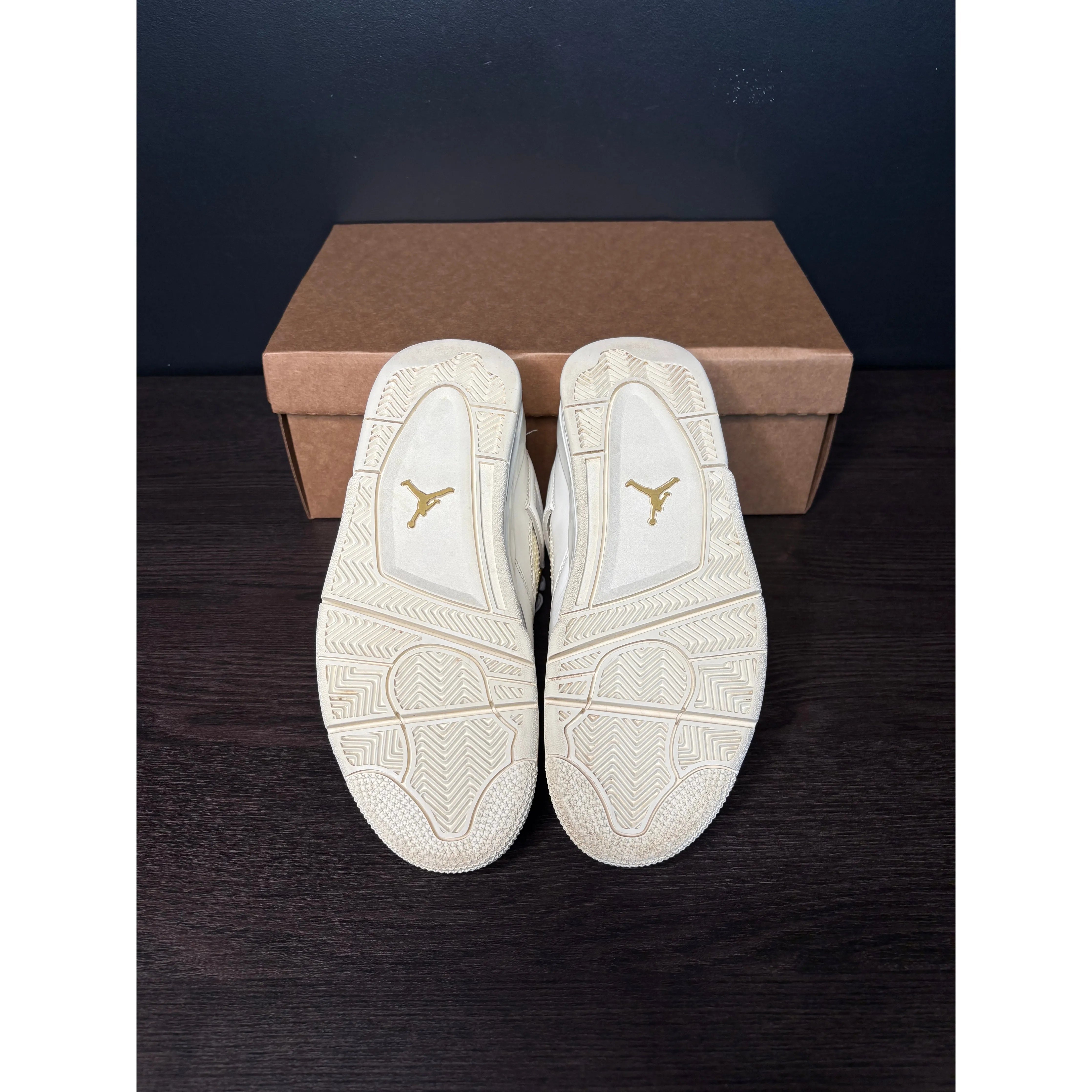 Air Jordan 4 Retro "Metallic Gold" (WMNS) **PRE-OWNED** REP. BOX