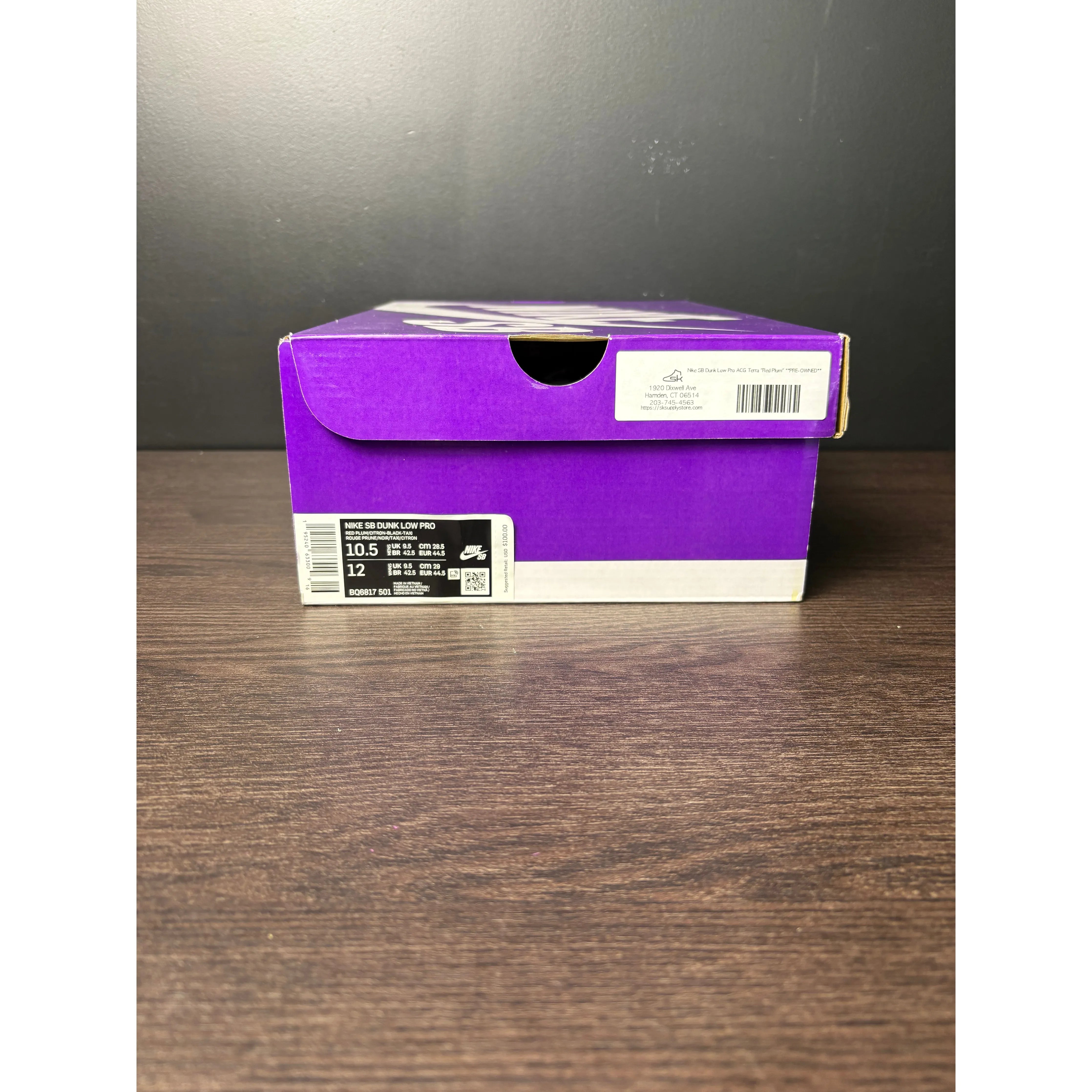 Nike SB Dunk Low Pro x ACG Terra "Red Plum" **PRE-OWNED**