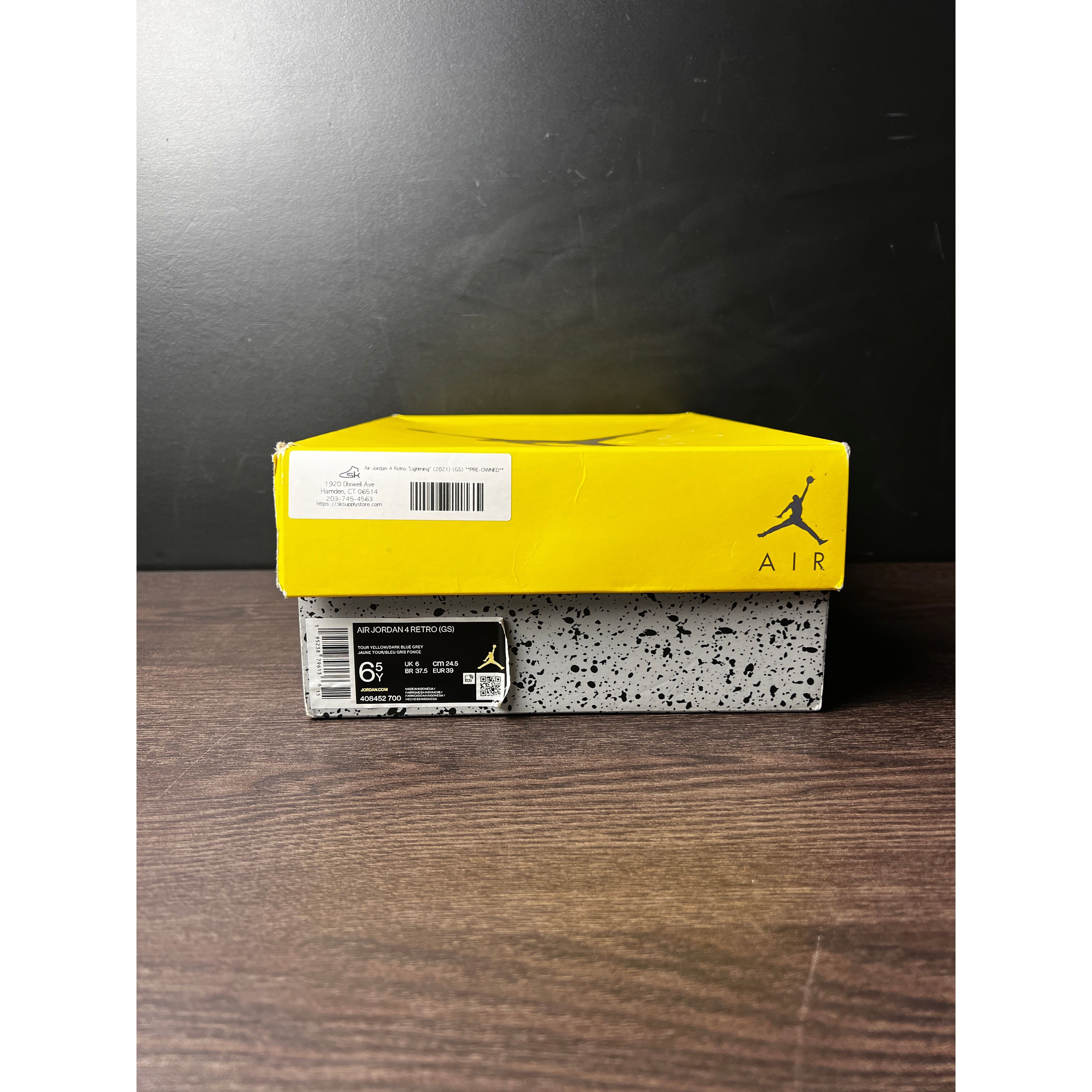 Air Jordan 4 Retro "Lightning" (2021) (GS) **PRE-OWNED**