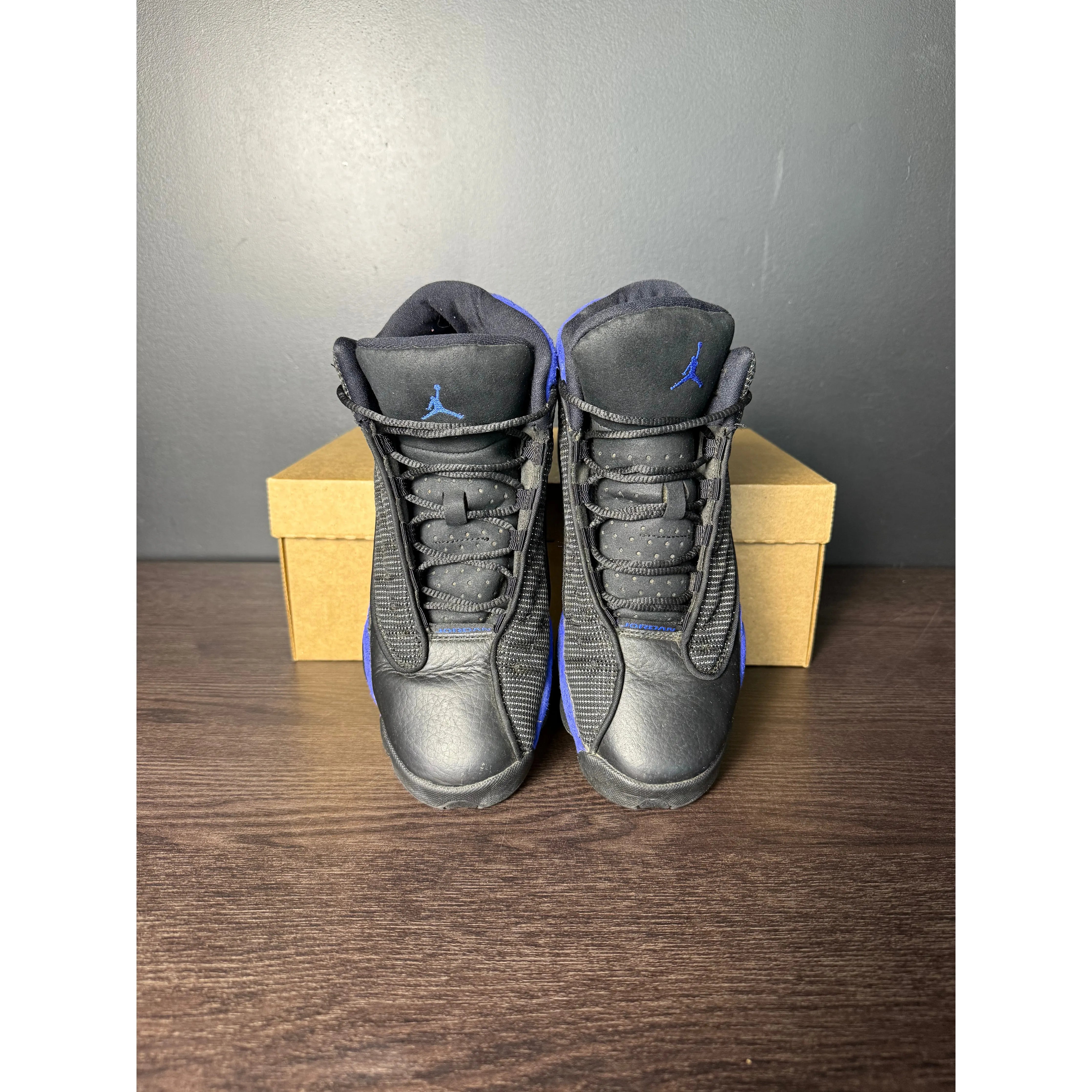 Air Jordan 13 Retro "Black Hyper Royal" (GS) **PRE-OWNED** REP. BOX