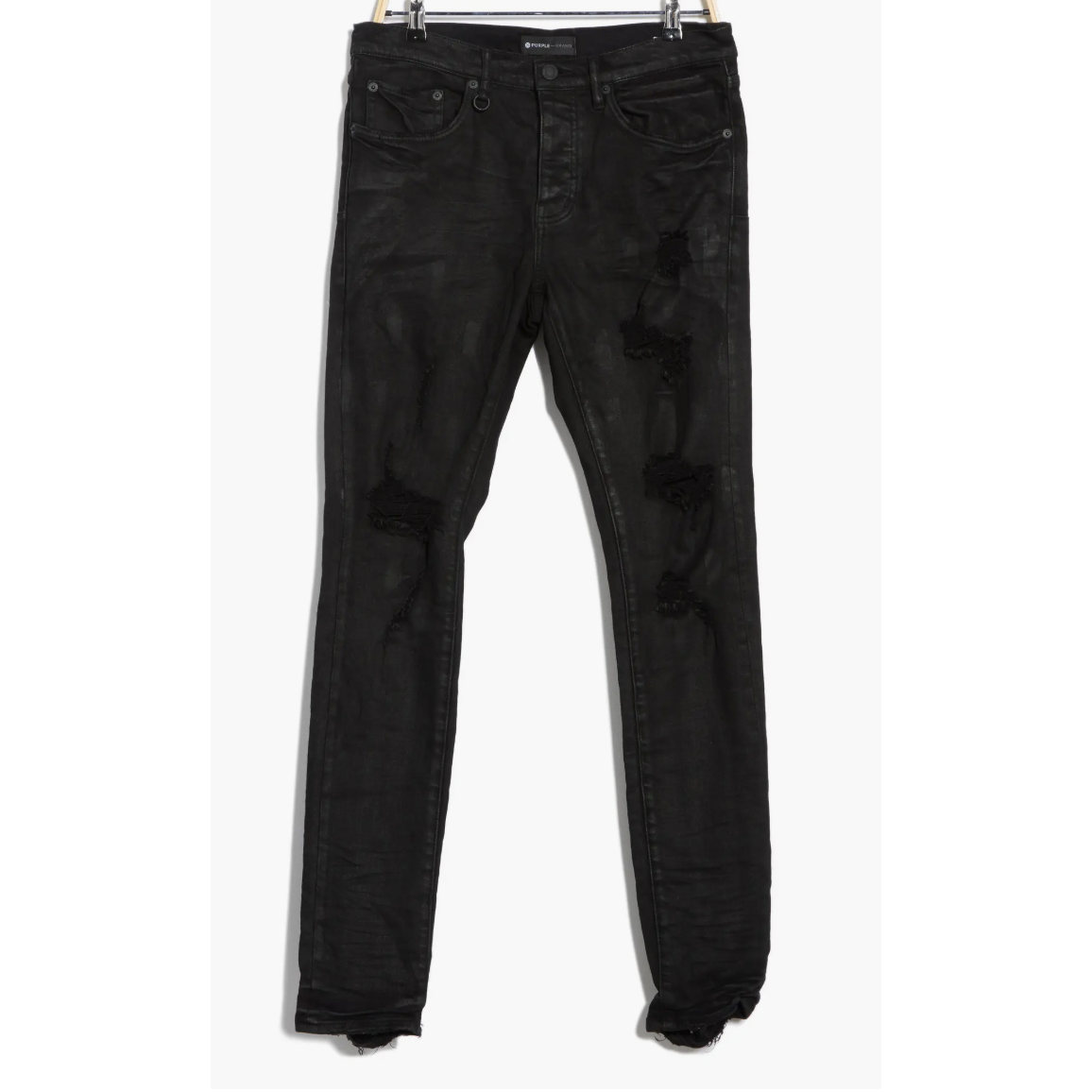 Purple Brand Low Rise "Coated" Skinny Jeans