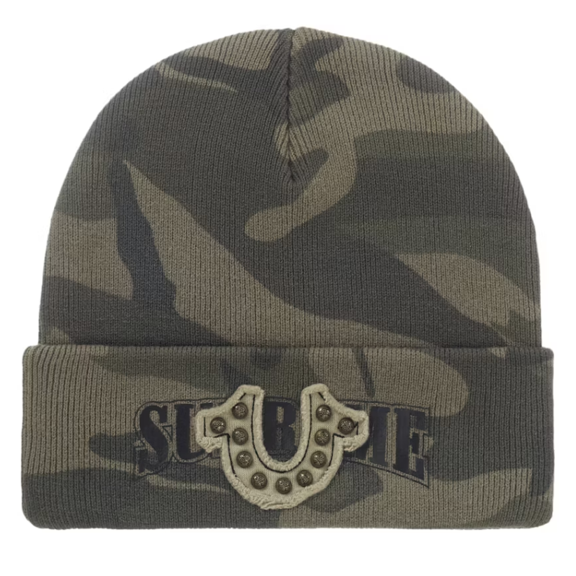 Supreme x True Religion Beanie (FW25) (Olive Camo)