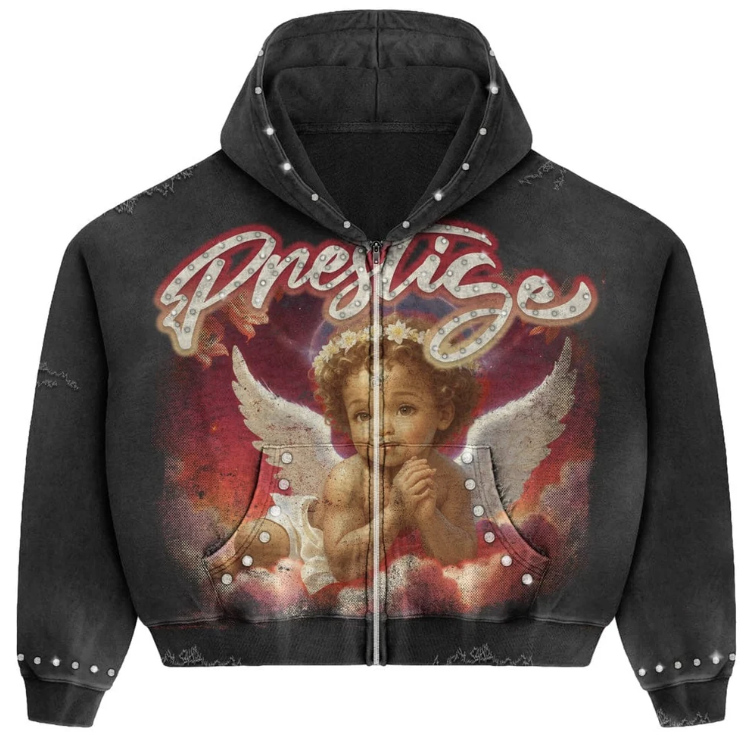 Prestige Collection "Angel" Hoodie (Black/Red)