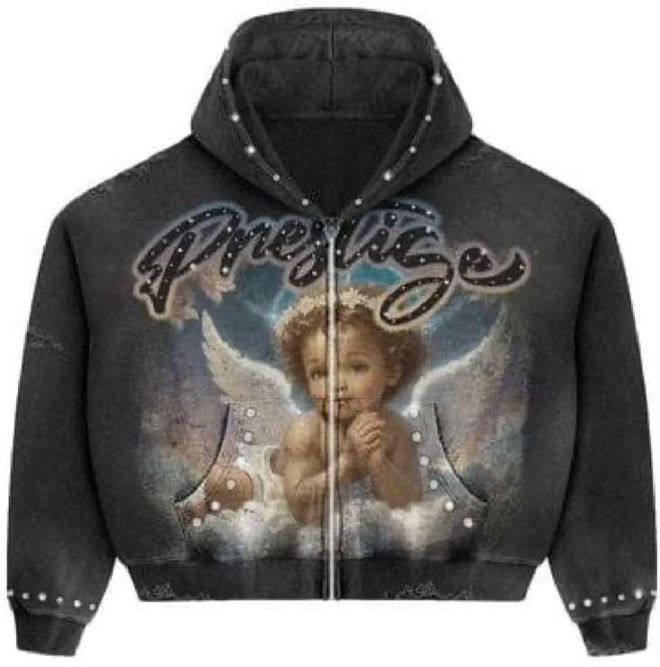 Prestige Collection "Angel" Hoodie (Black/Blue)