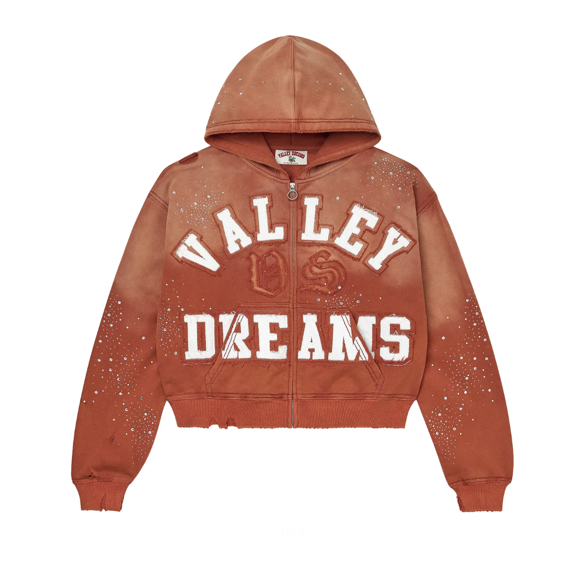 Vale Forever "Classico" Zip Up Hoodie (Orange)