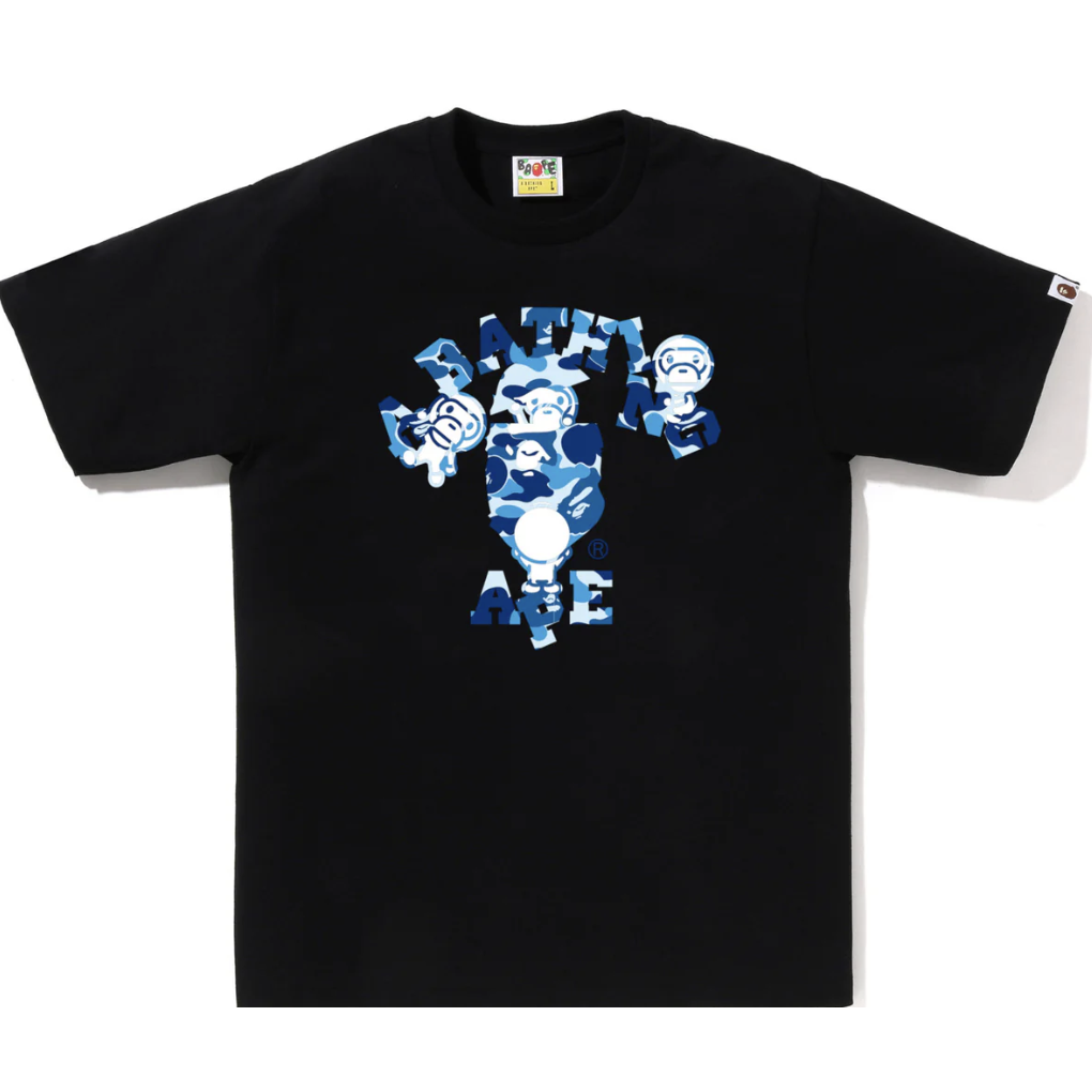 BAPE "ABC CAMO" College Milo Tee (Black)