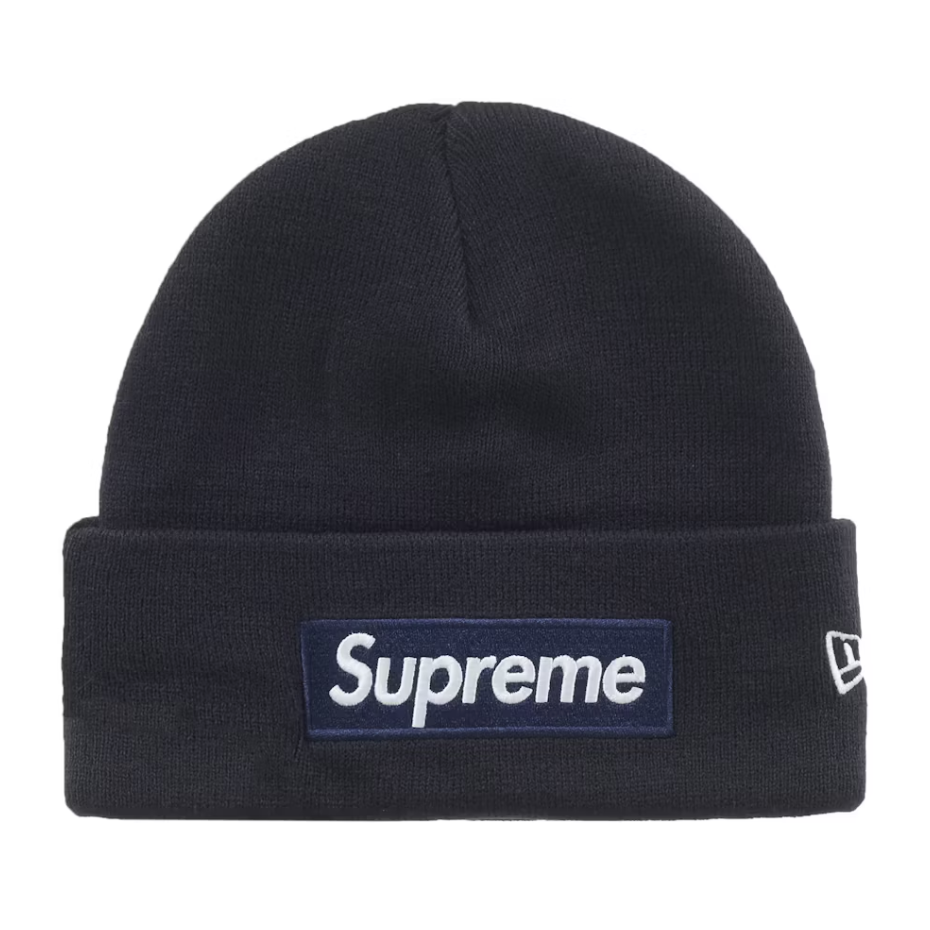 Supreme x New Era "Box Logo" Beanie (FW25) (Navy)