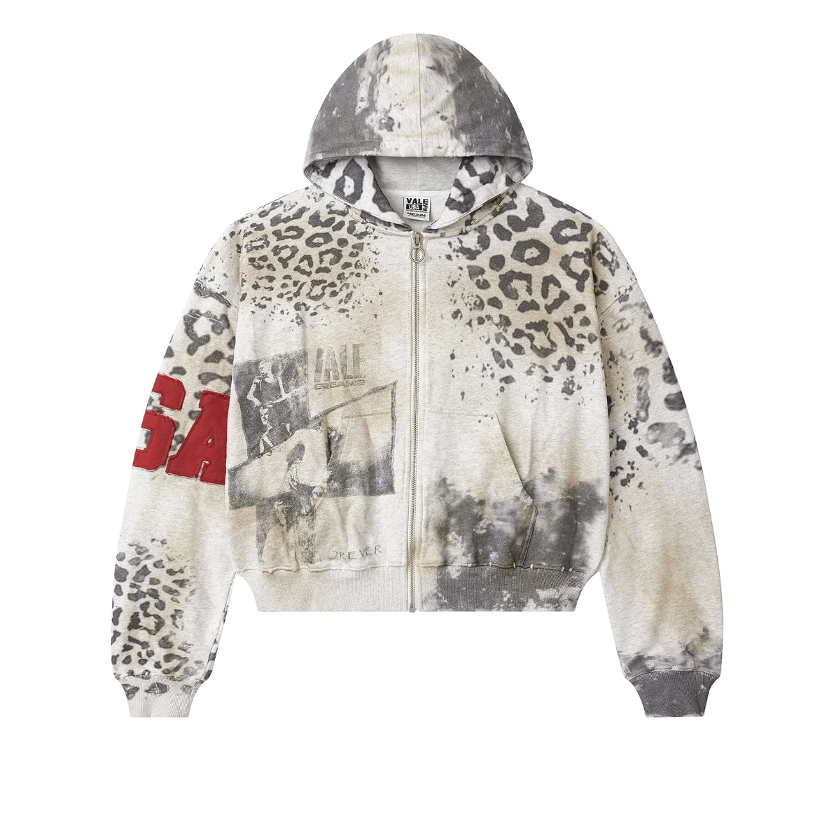 Vale Forever "Cheetah" Zip Up (Grey)