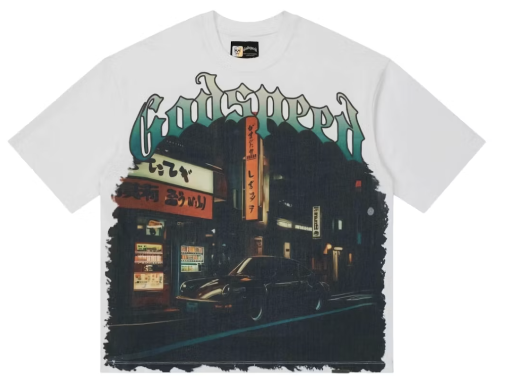 Godspeed "Pit Stop Tokyo" T-shirt (White)