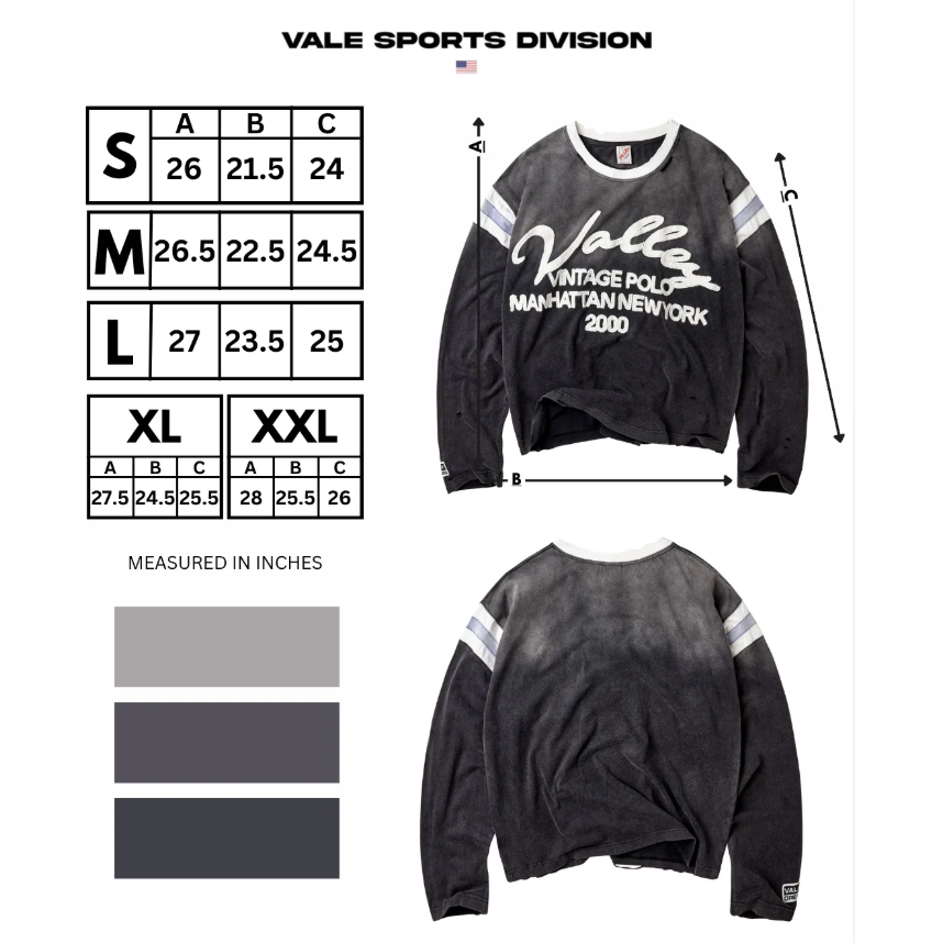 Vale Forever "Vintage" Jersey LS (Black)