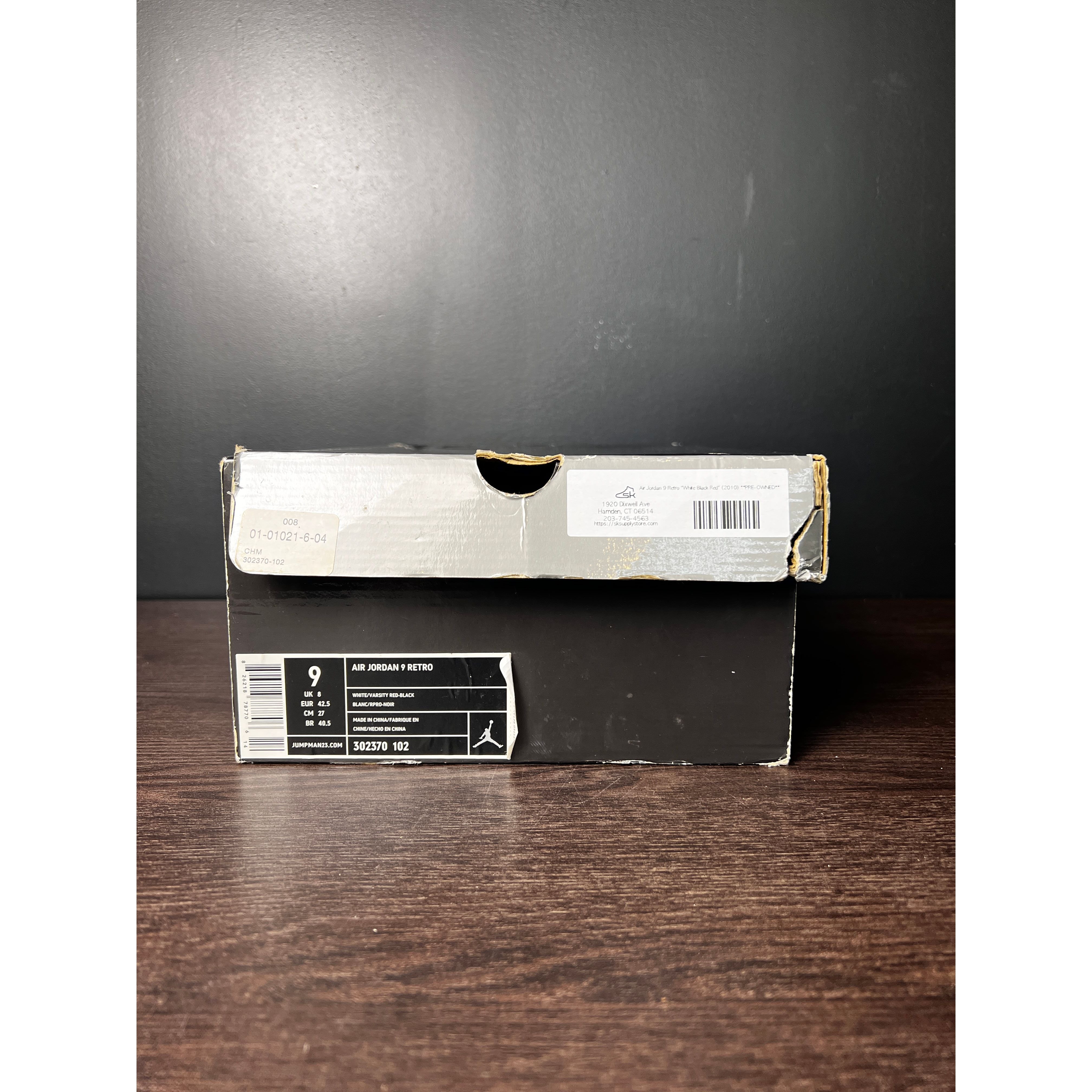 Air Jordan 9 Retro "White Black Red" (2010) **PRE-OWNED**