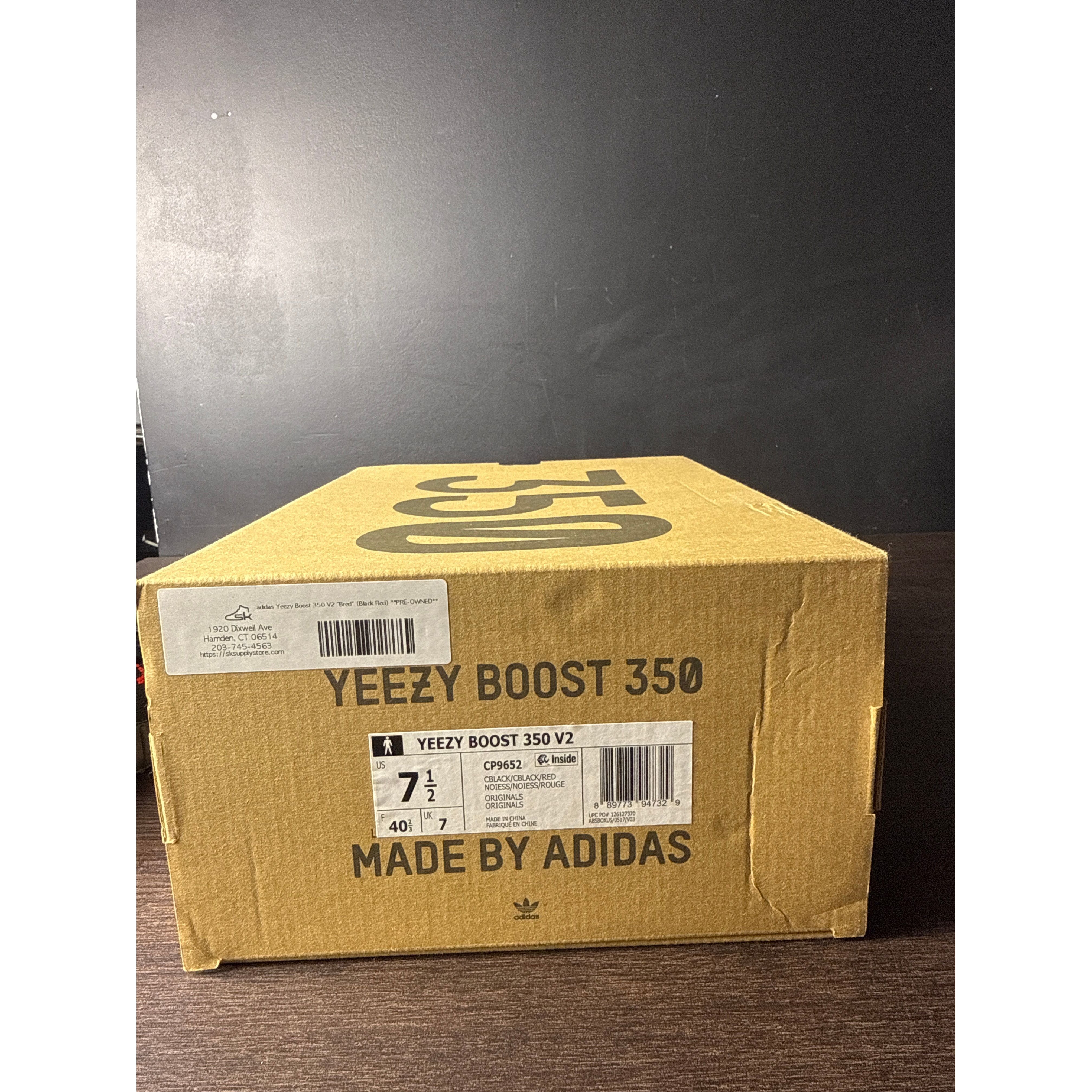 adidas Yeezy Boost 350 V2 "Bred" (Black Red) **PRE-OWNED**