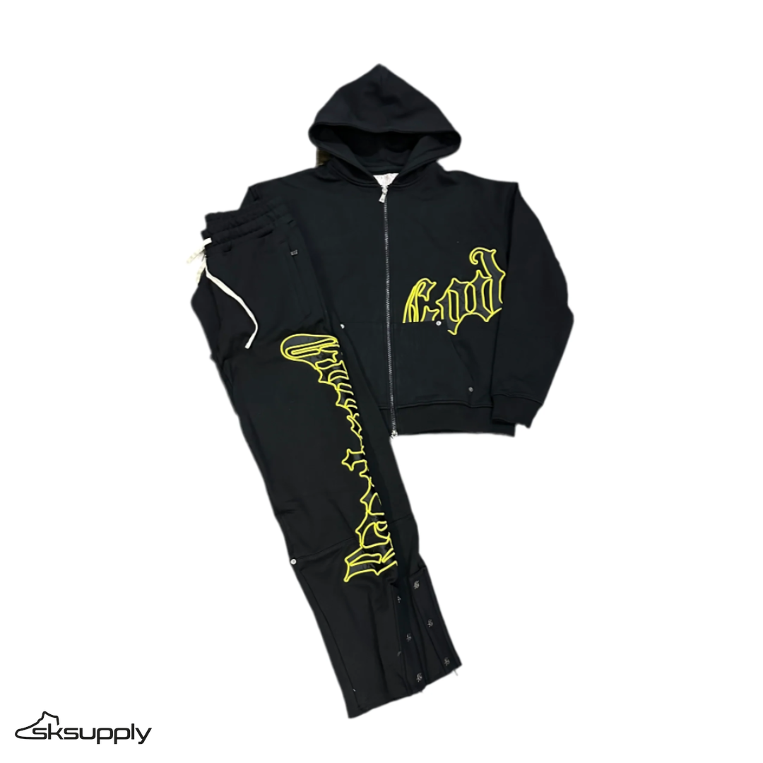 Godspeed Sweatsuit "OG Logo" V2 (Black/Yellow)