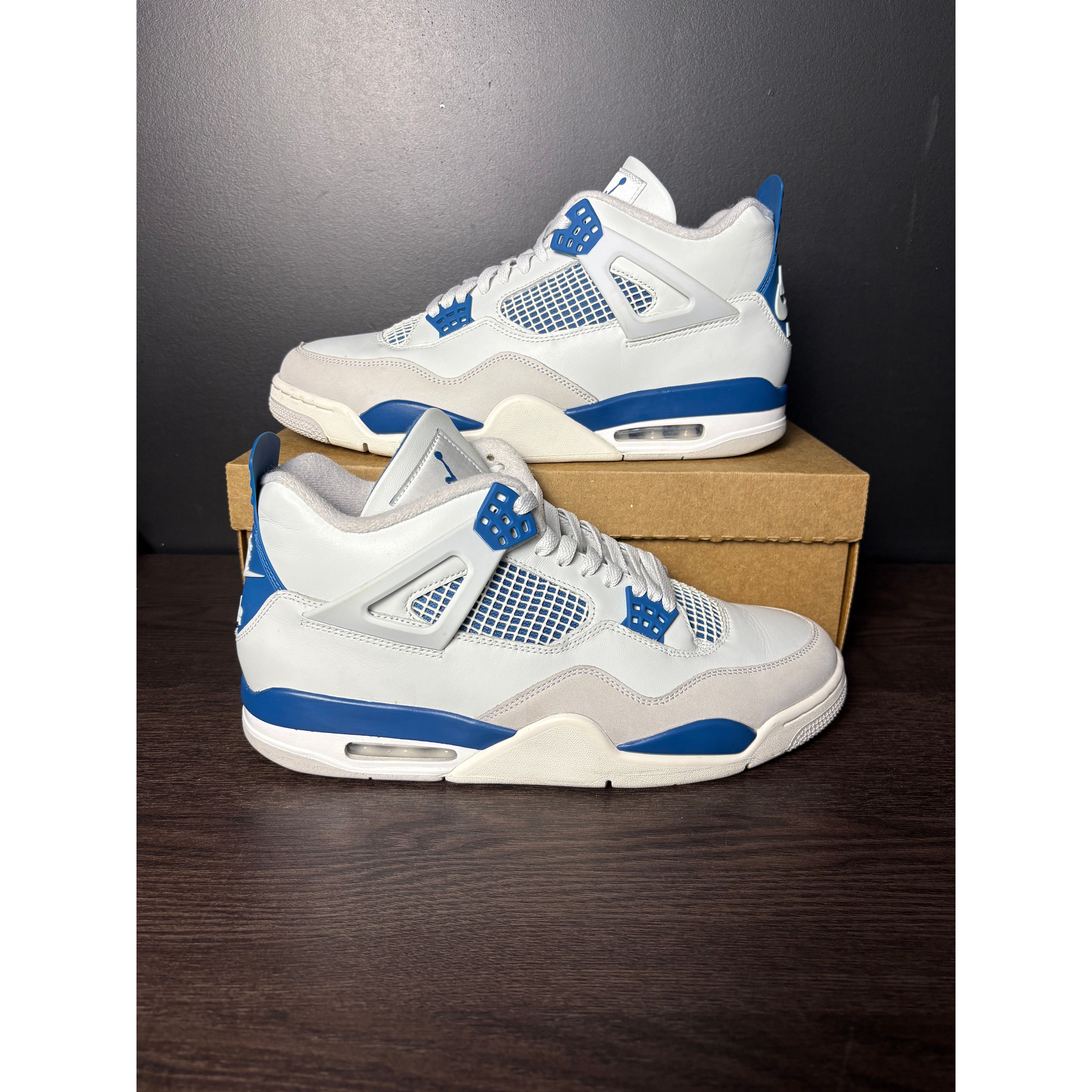 Air Jordan 4 Retro "Military Blue" (2024) **PRE-OWNED** REP. BOX
