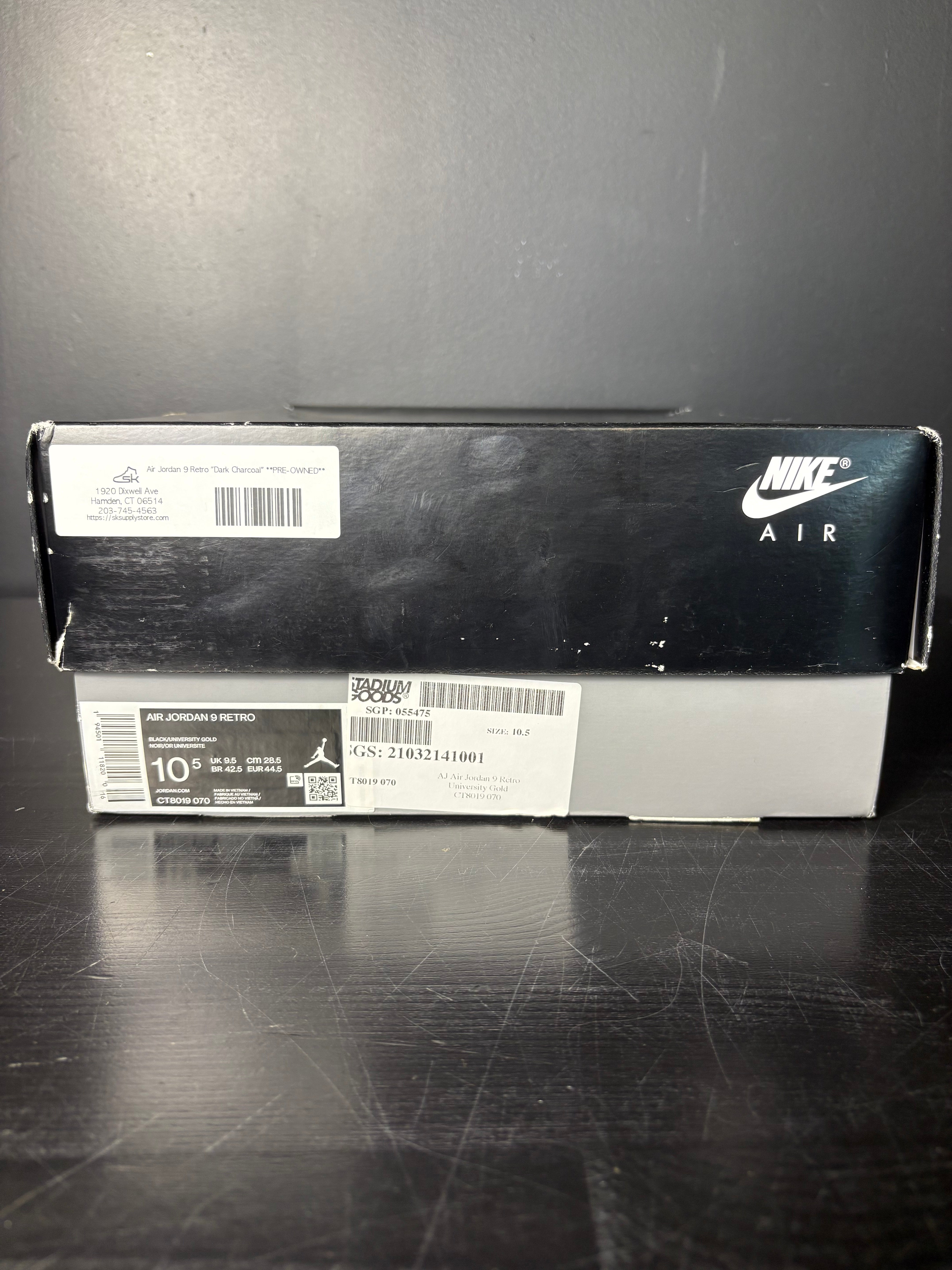 Air Jordan 9 Retro "Dark Charcoal" **PRE-OWNED**