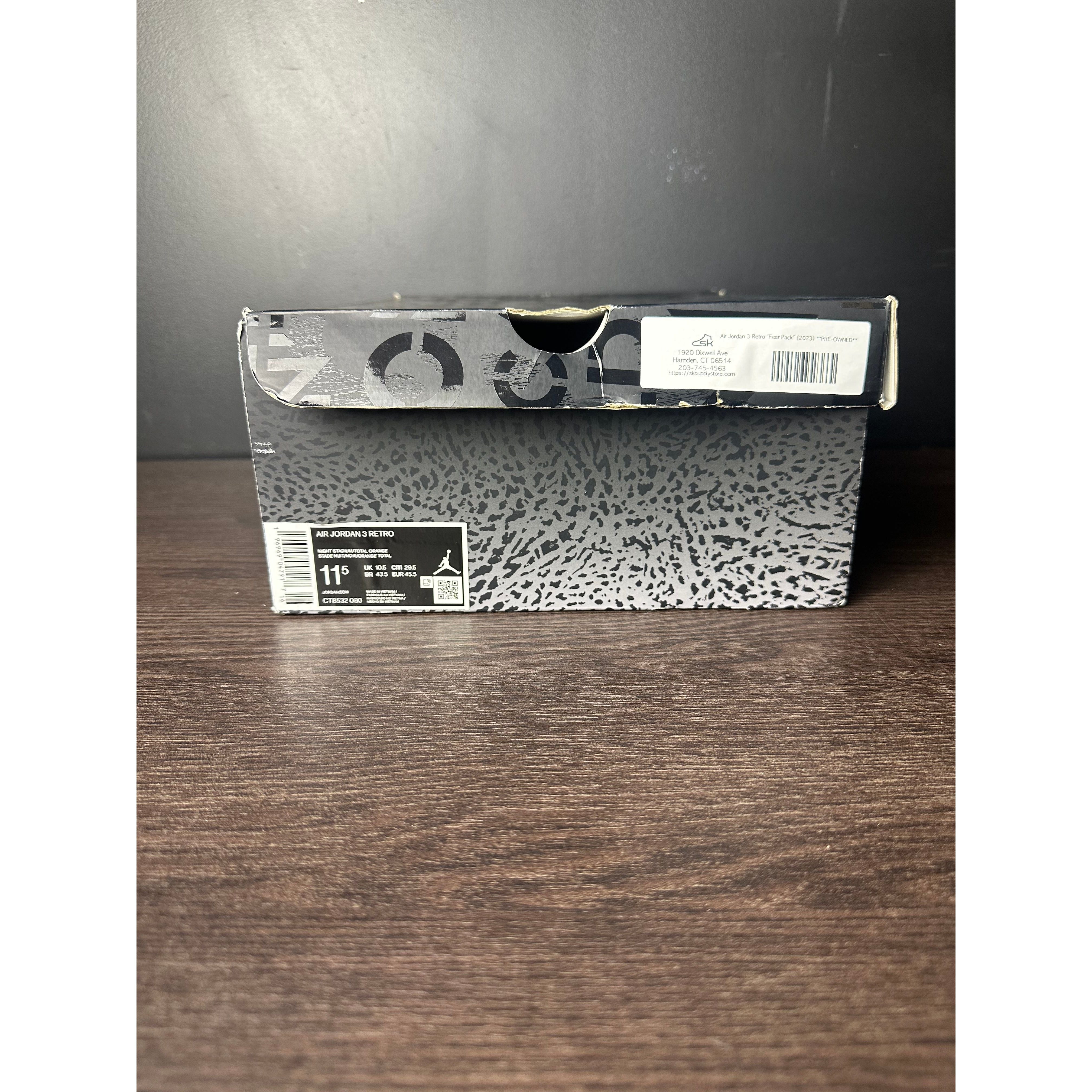 Air Jordan 3 Retro "Fear Pack" (2023) **PRE-OWNED**