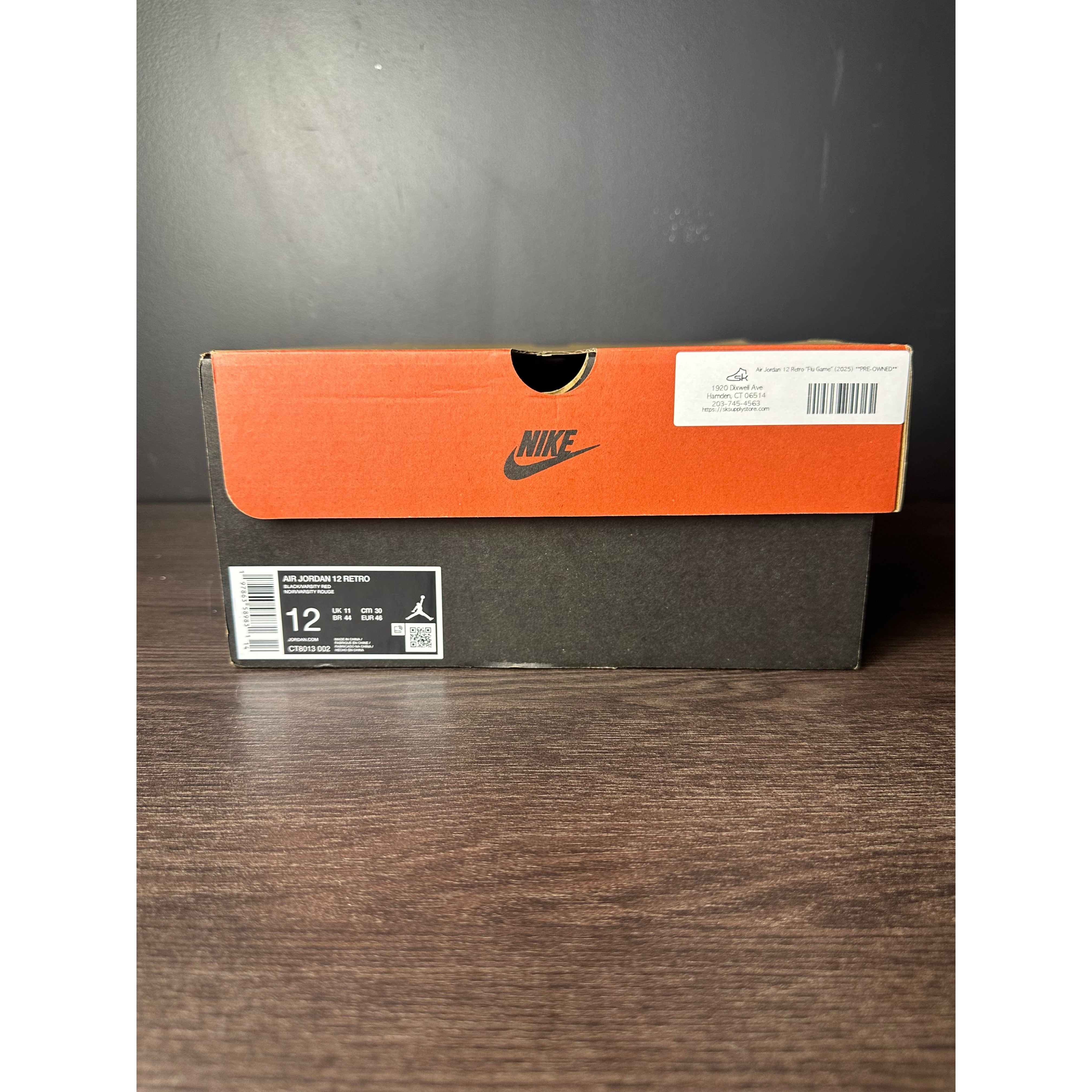 Air Jordan 12 Retro "Flu Game" (2025) **PRE-OWNED**