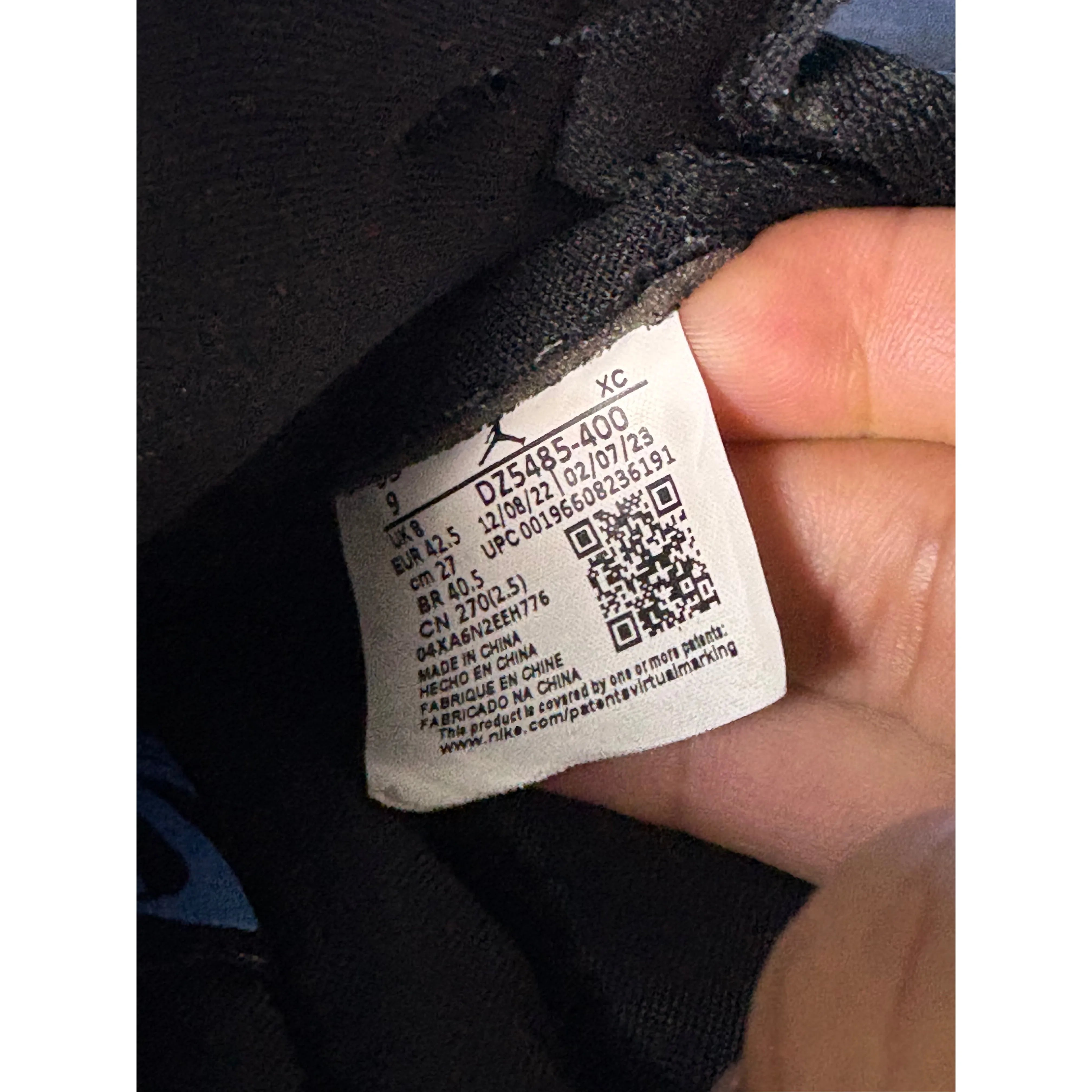 Air Jordan 1 Retro High OG "UNC Toe" **PRE-OWNED**