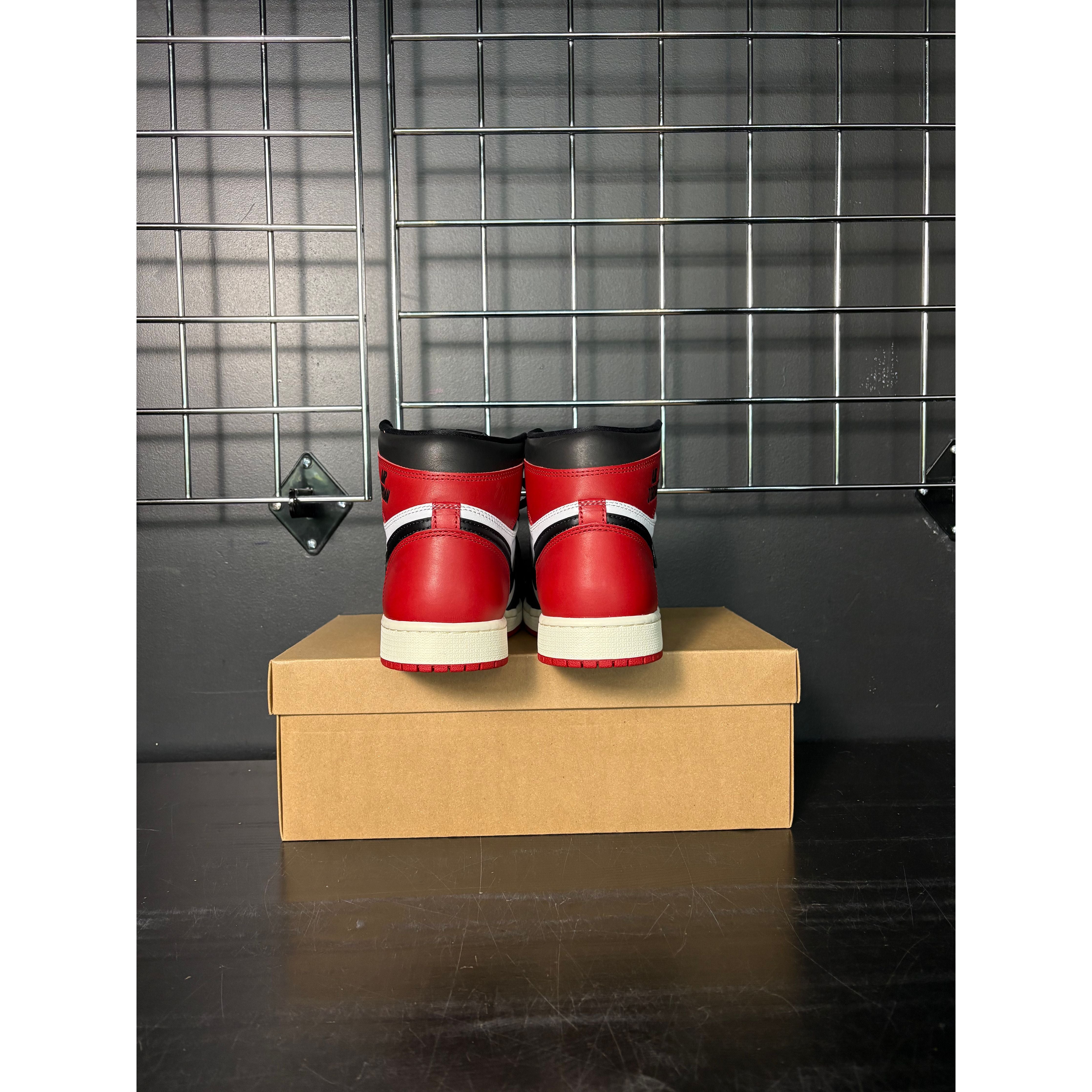 Air Jordan 1 Retro High OG "Black Toe" Reimagined **PRE-OWNED** REP. BOX