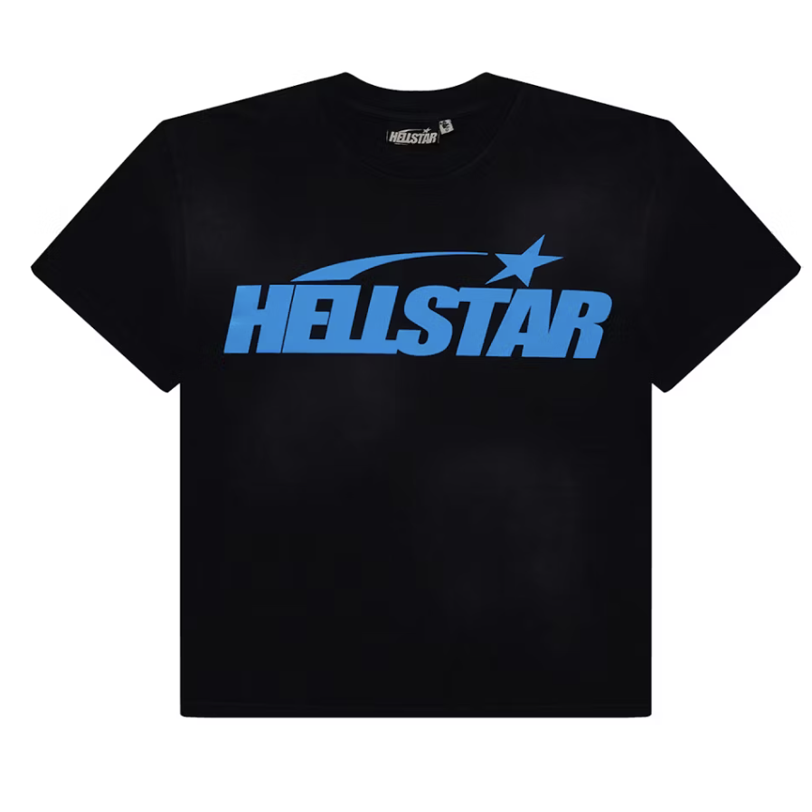 Hellstar "Classic" T-shirt (Gel Print) (Black/Blue)