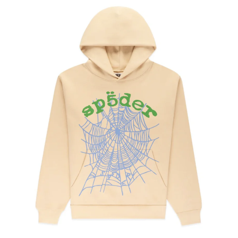 Sp5der OG "Web" V2 Hoodie (Cream)