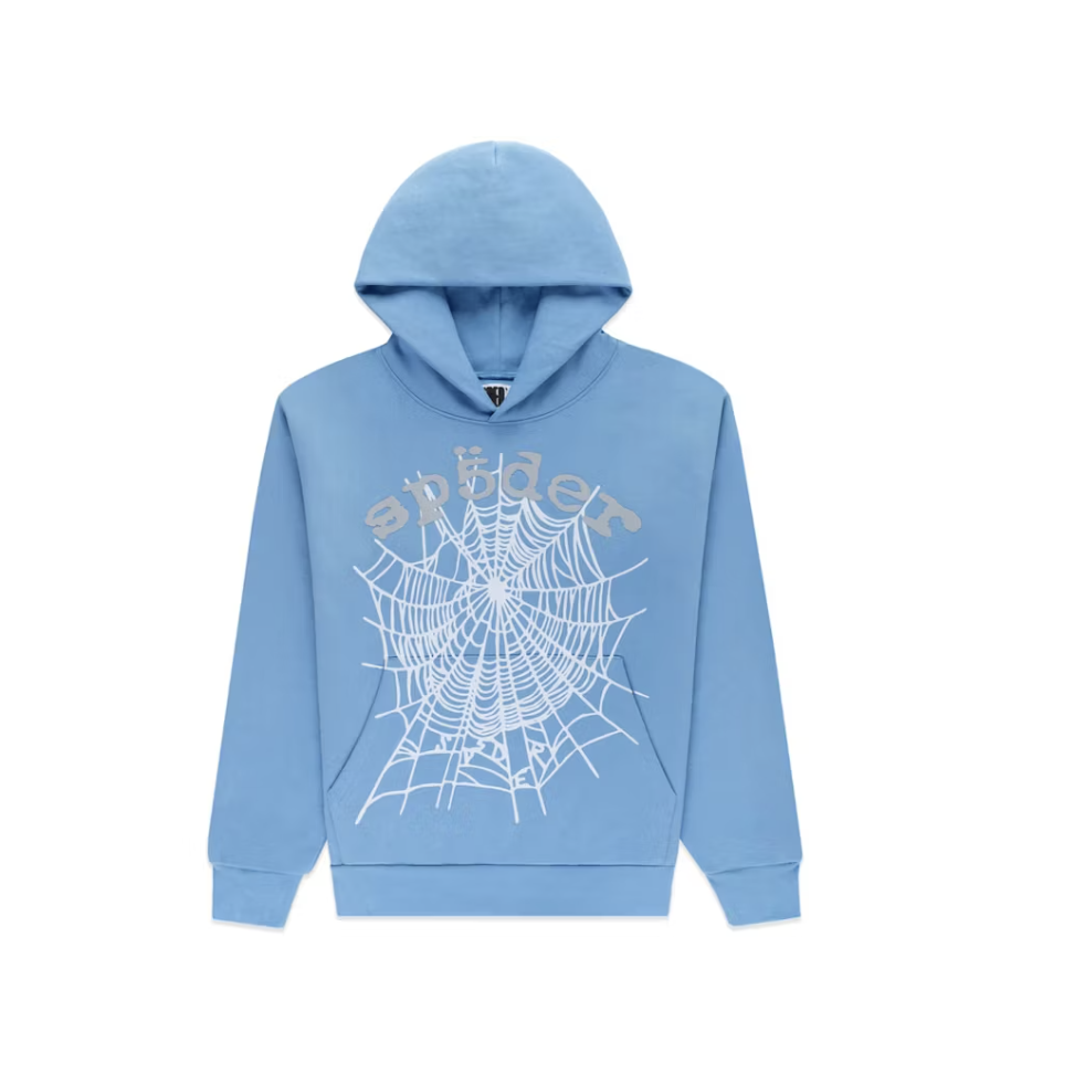 Sp5der OG Web V2 Hoodie "Dusty Blue"
