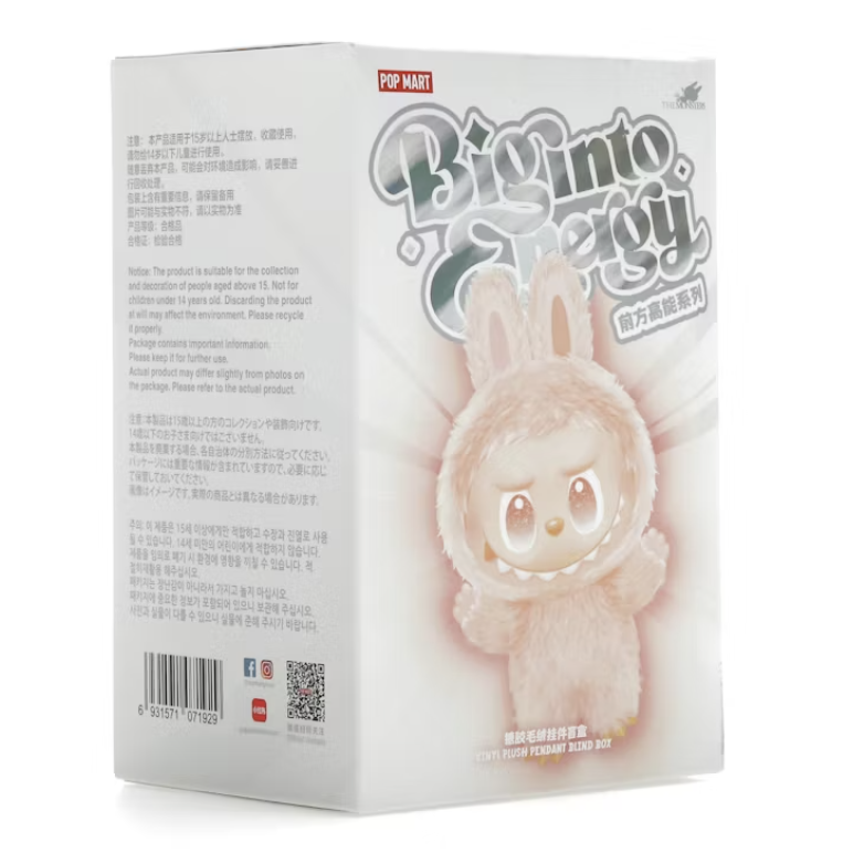 Labubu x Pop Mart The Monsters "Big into Energy" Series Vinyl Plush Pendant Single Blind Box