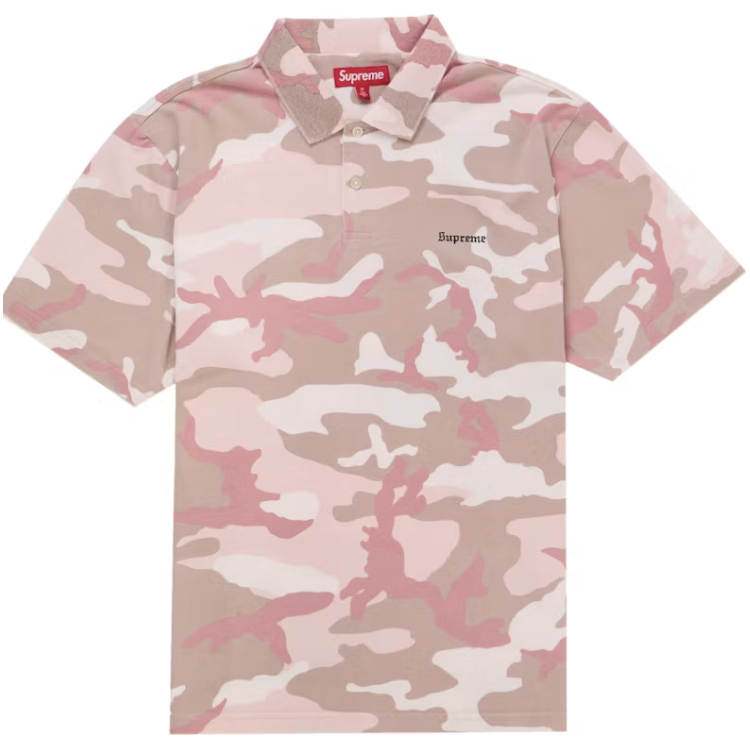 Supreme "Washed Camo" Polo (Pink Camo)