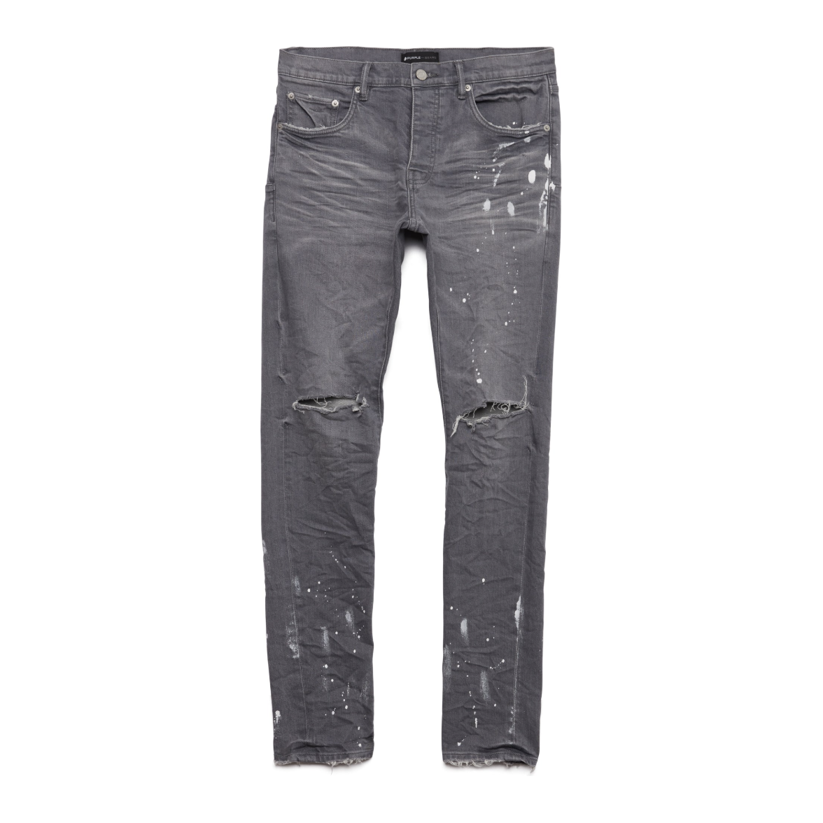 Purple Brand P001 "Worn Grey Knee Slit"