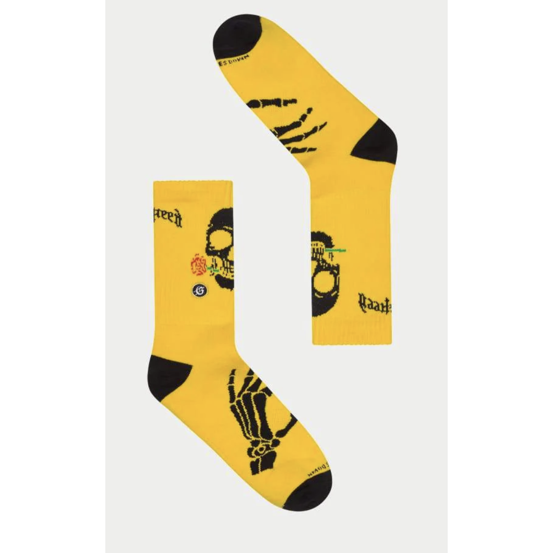 Godspeed "Skull & Roses" Sock (Yellow)
