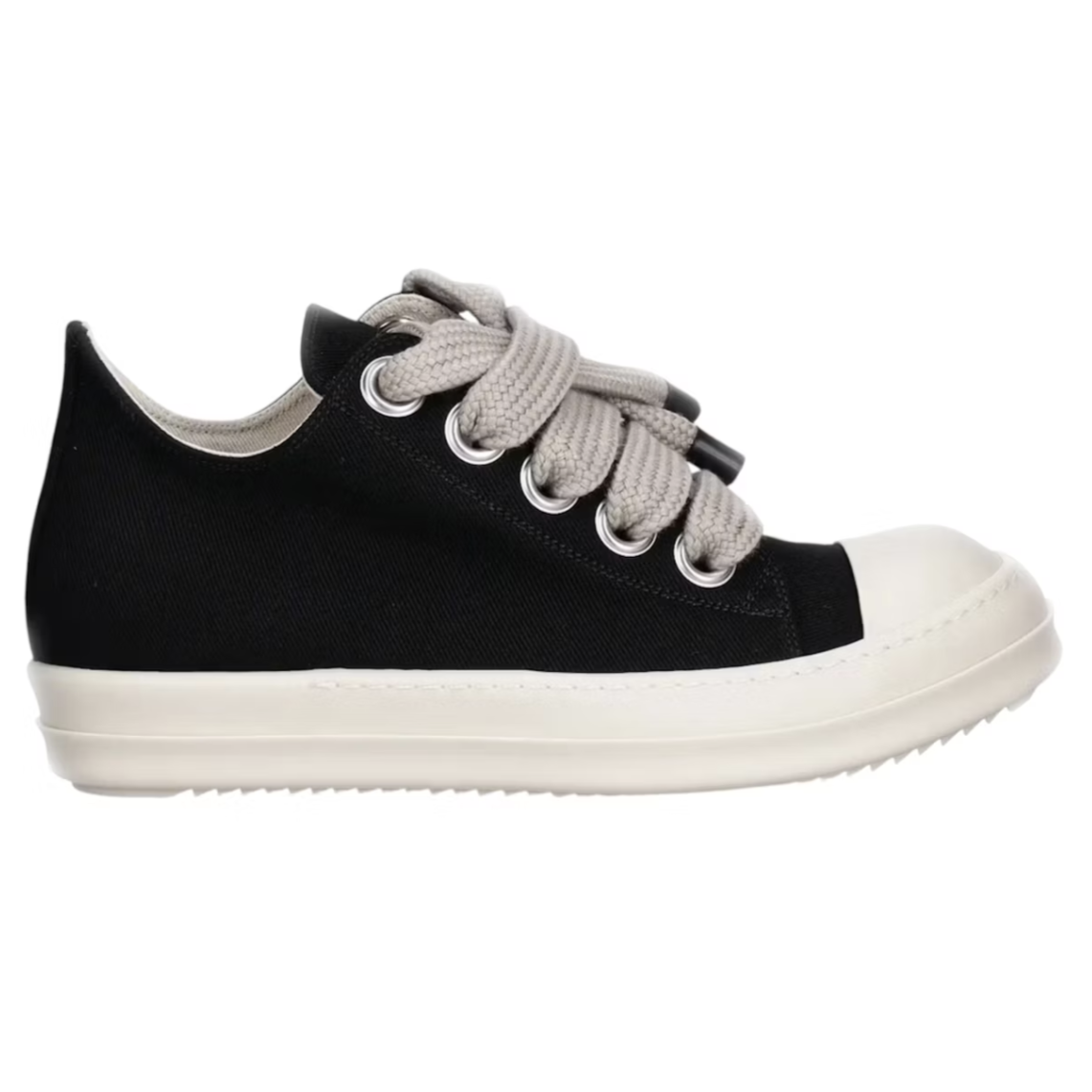 Rick Owens DRKSHDW "Jumbolace" Low Sneaks (Black Milk)