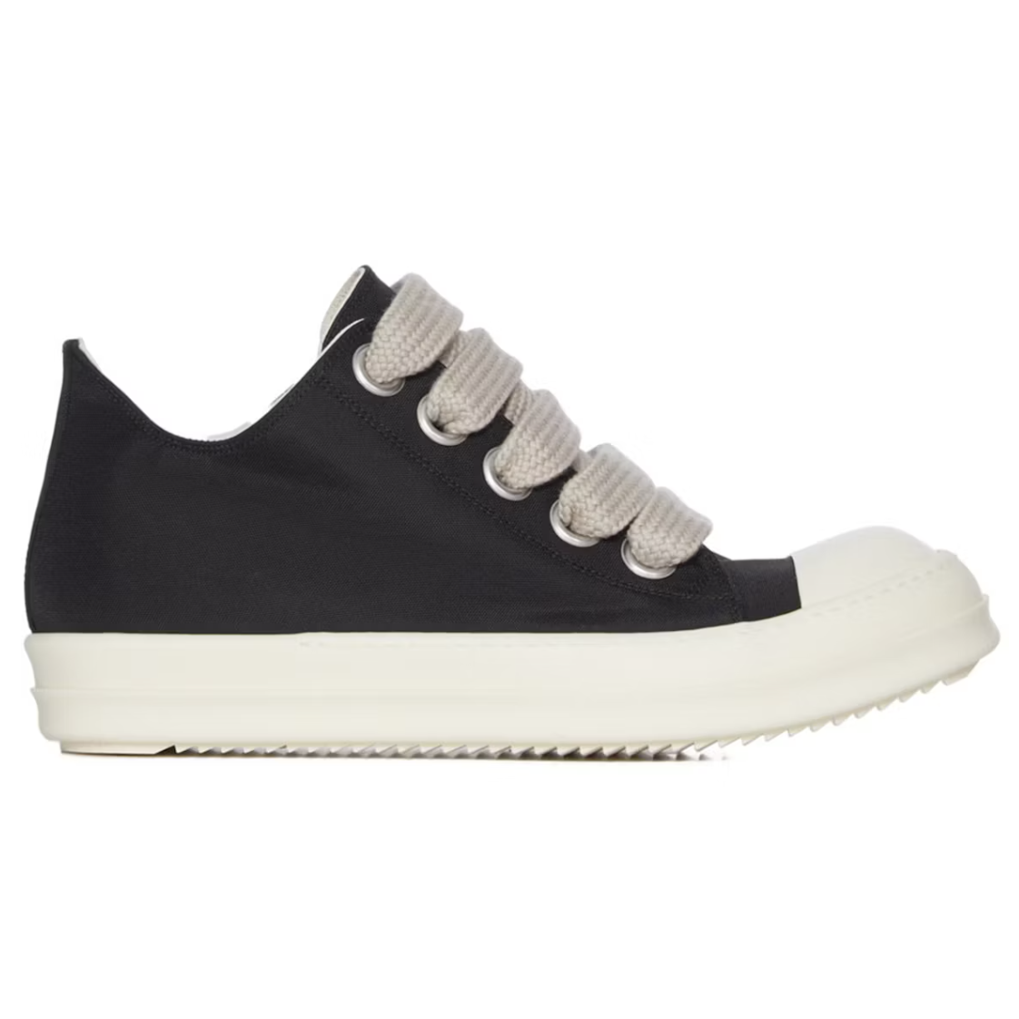 Rick Owens Concordians DRKSHDW "Jumbo Laced" Nylon Canvas Low (Black Milk)