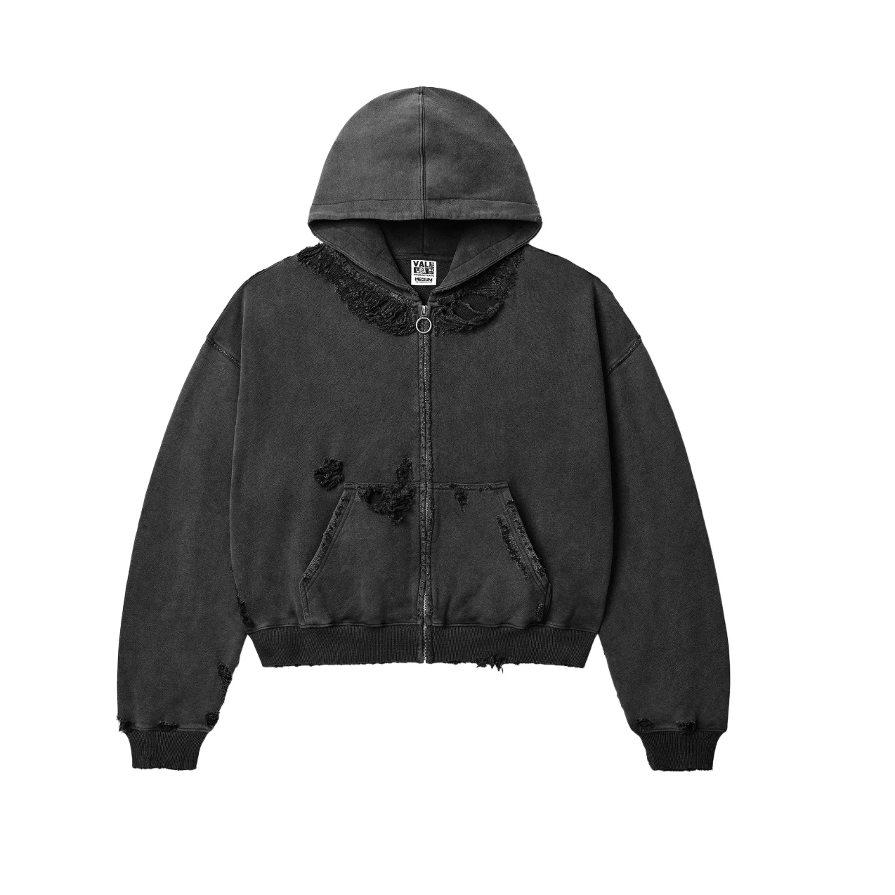 Vale Forever "Destroyer" Zip Up Hoodie (Black)