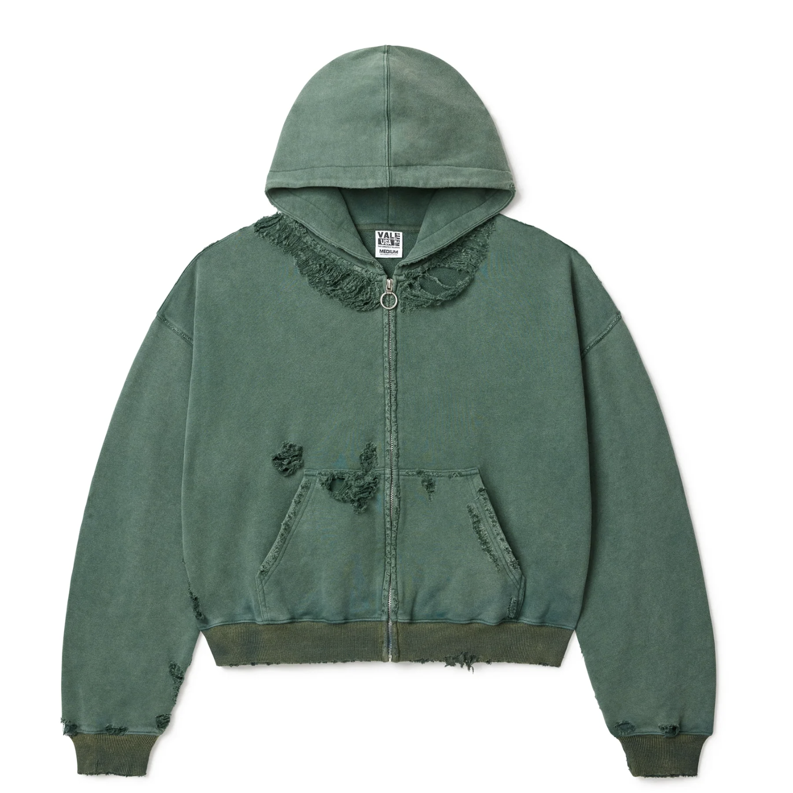 Vale Forever "Destroyer" Zip-Up Hoodie (Pine)