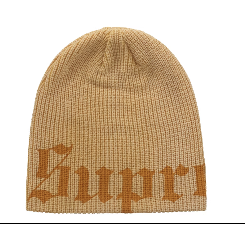 Supreme "Old English Printed Beanie" (Orange)