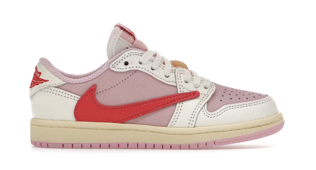 Air Jordan 1 Retro Low OG SP Travis Scott Sail Tropical Pink (PS)
