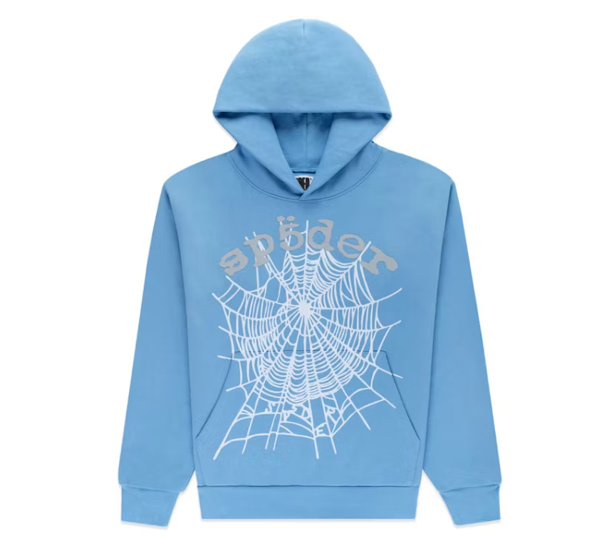 Sp5der OG Web V2 Hoodie "Dusty Blue"