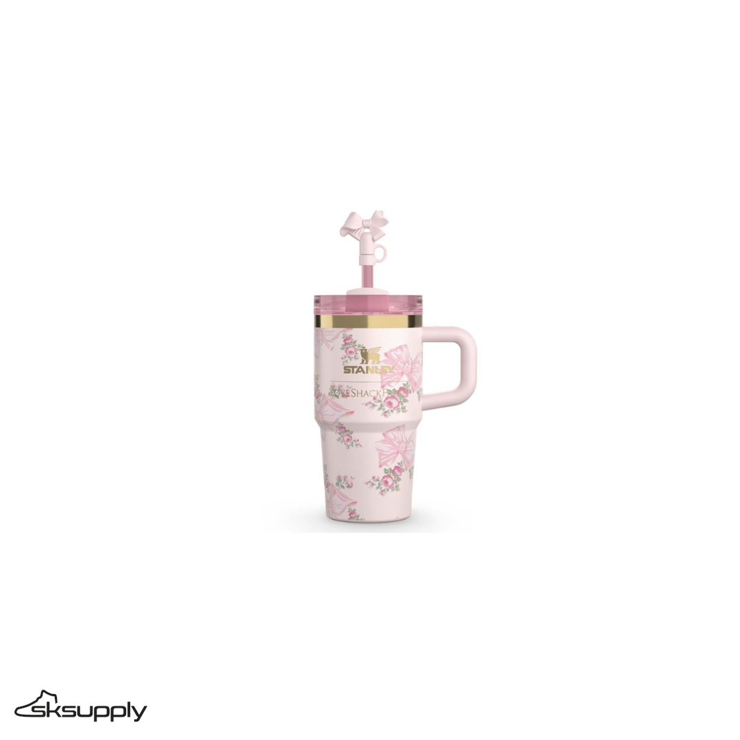 Stanley x LoveShackFancy Flowstate Quencher 20oz Tumbler "Pink Mink"