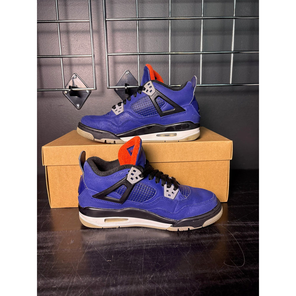 Air Jordan 4 Retro "Winterized Loyal Blue" (GS) **PRE-OWNED** REP. BOX