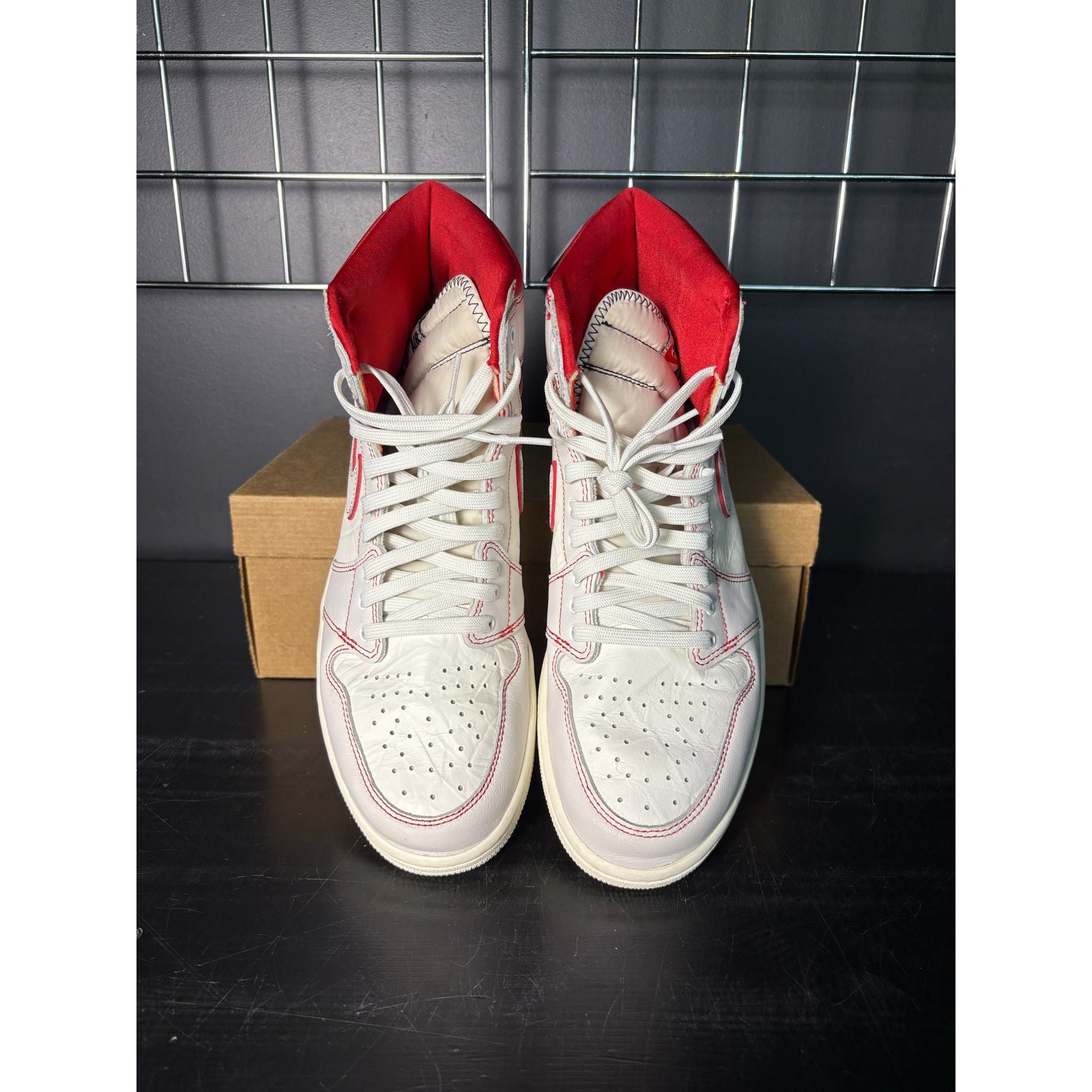Air Jordan 1 Retro High "Phantom Gym Red" **PRE-OWNED** REP. BOX