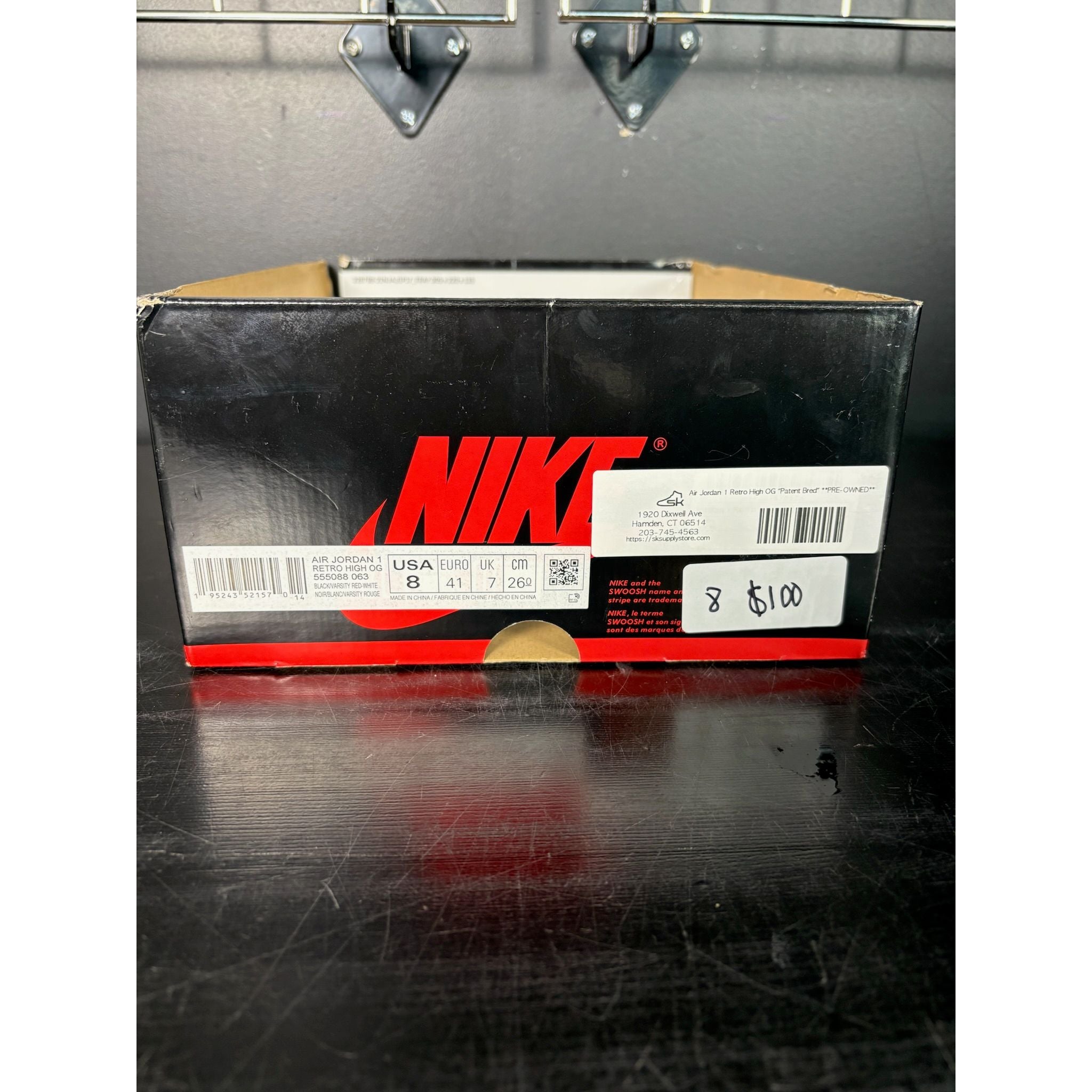 Air Jordan 1 Retro High OG "Patent Bred" **PRE-OWNED**