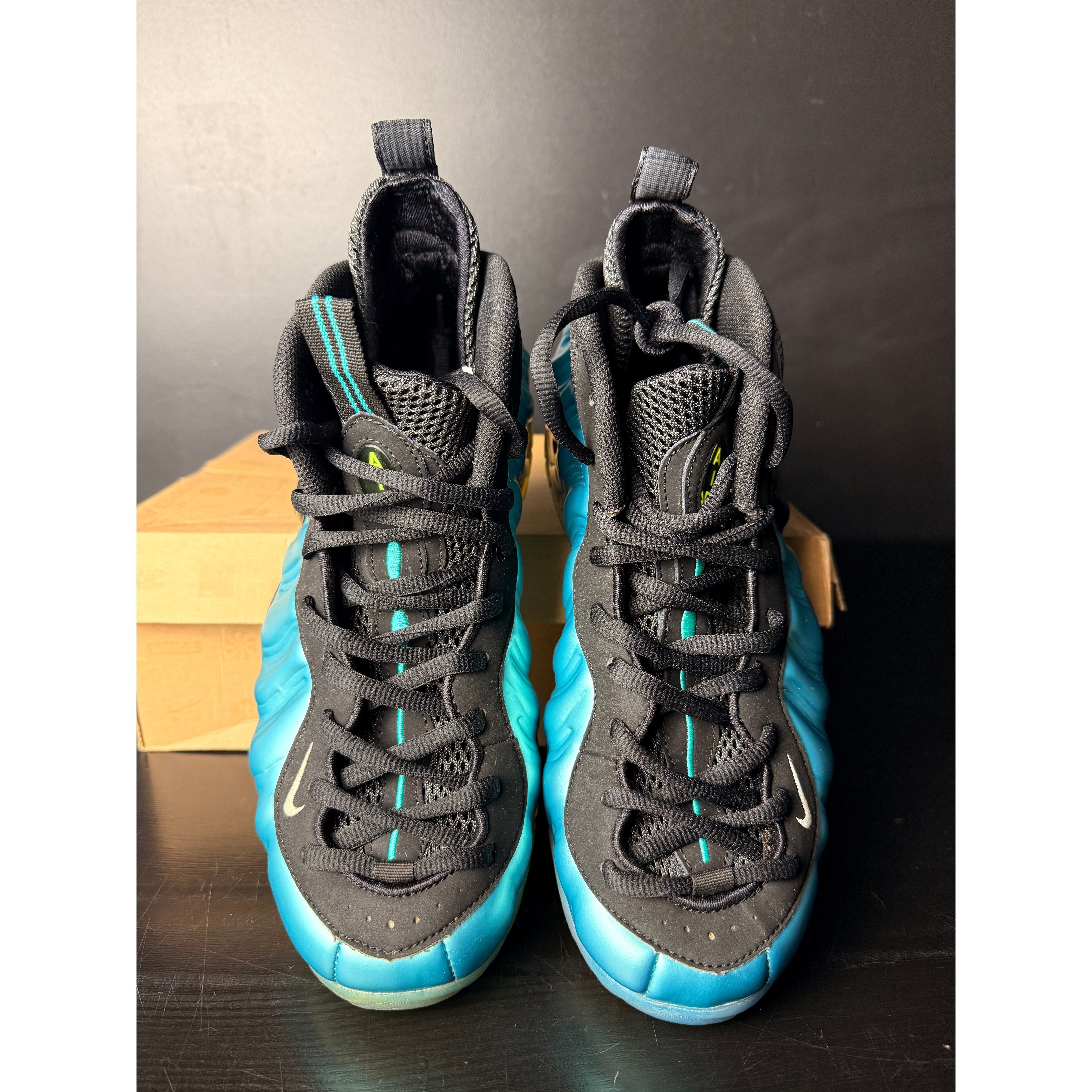 Nike Air Foamposite Pro "Electric Blue" **PRE-OWNED** REP. BOX