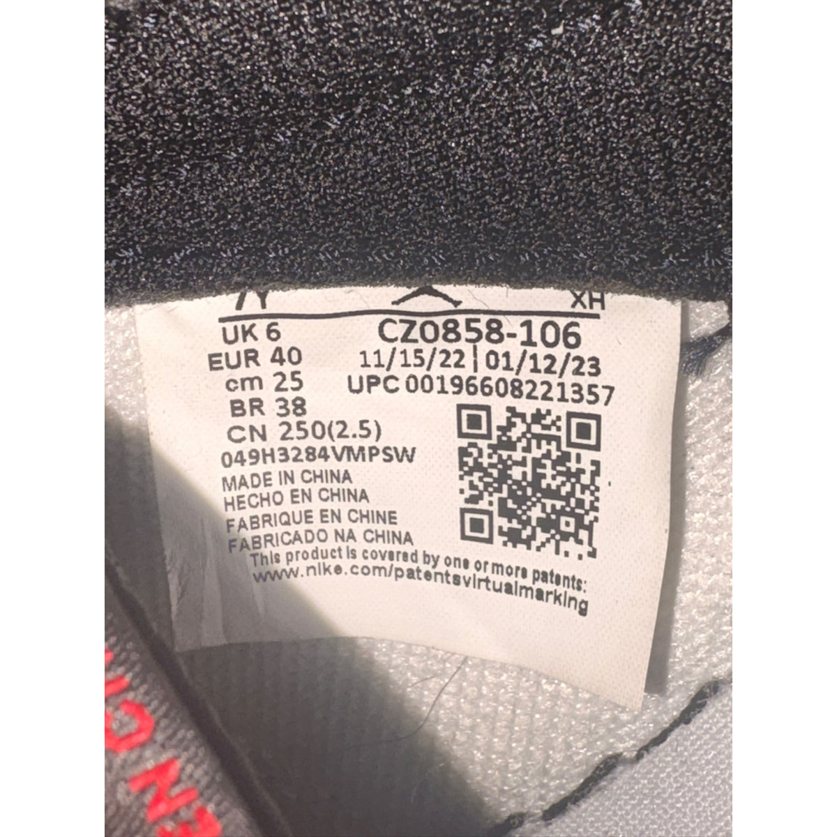 Air Jordan 1 Retro Low OG "Black Toe" (2023) (GS) **PRE-OWNED** REP. BOX